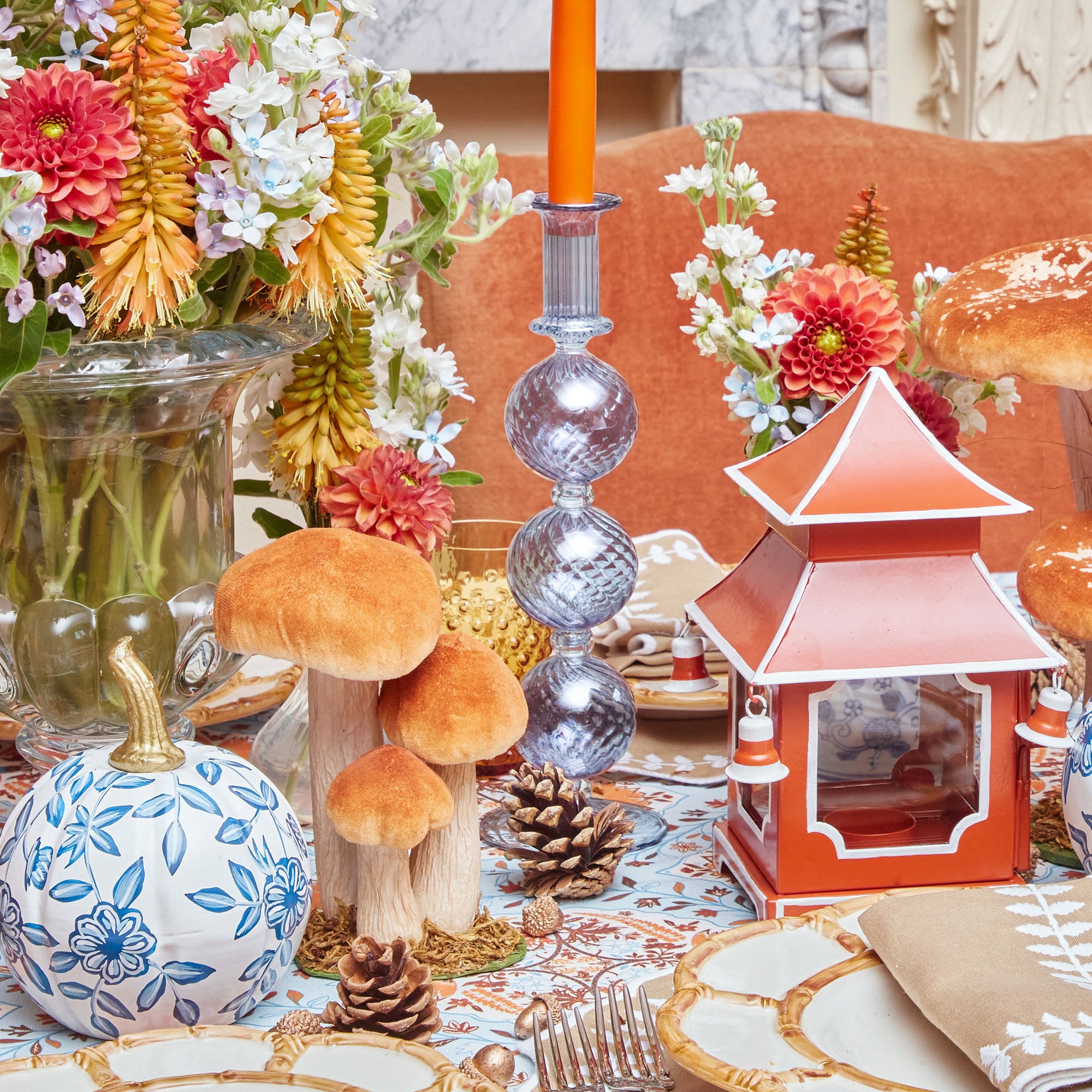 Camille Azure Candle Set (Orange)