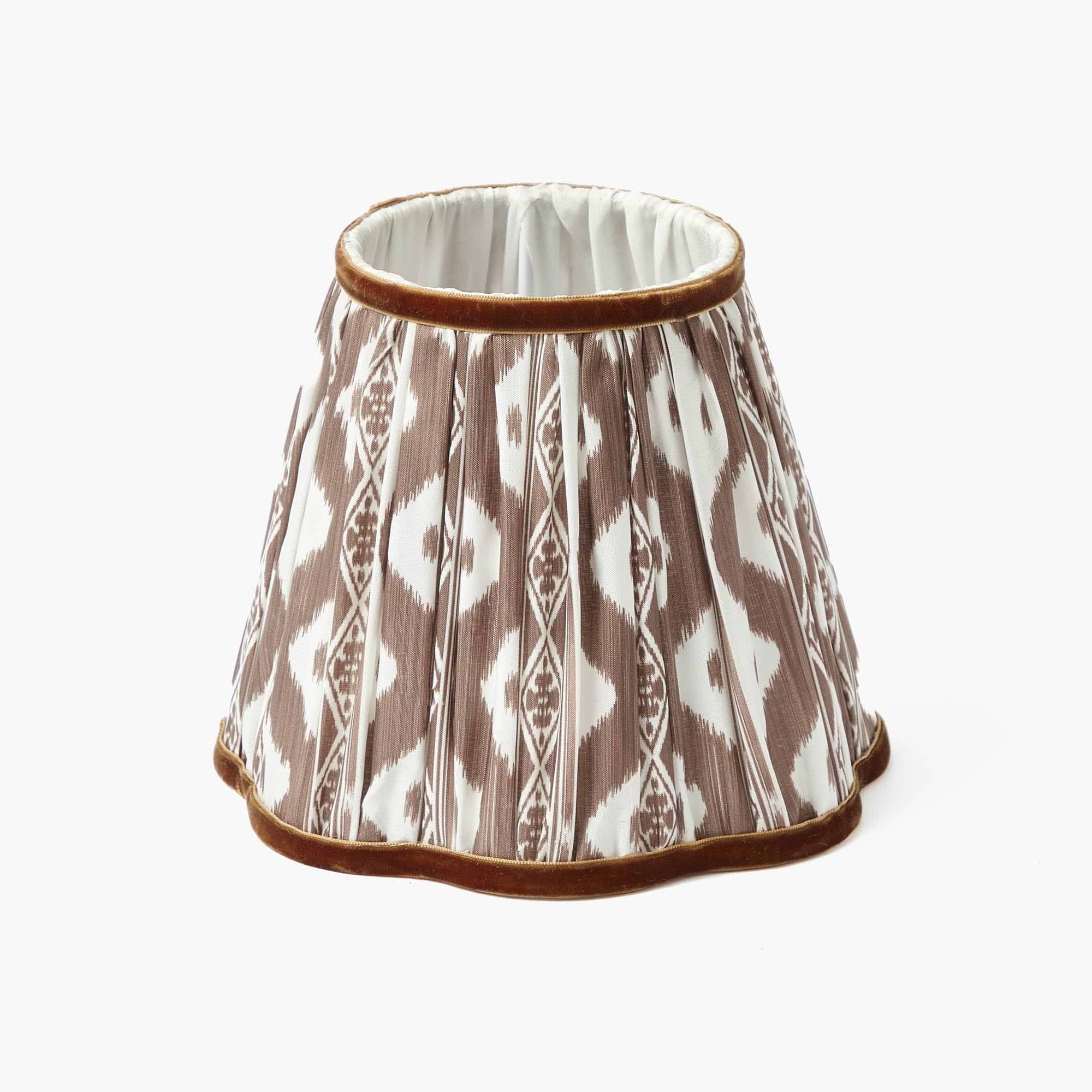 Chocolate Ikat Lampshade (18cm)