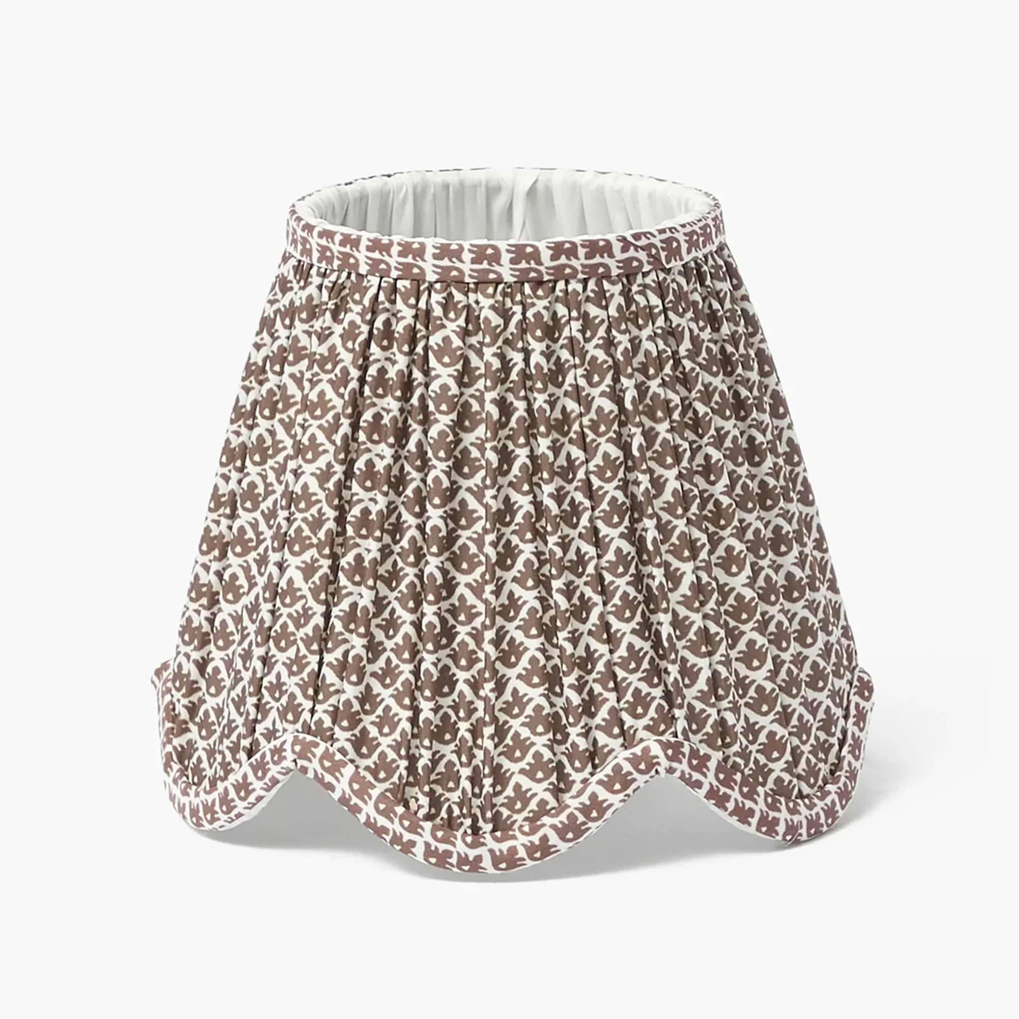 Chocolate Lotus Deep Scalloped Lampshade (18cm)