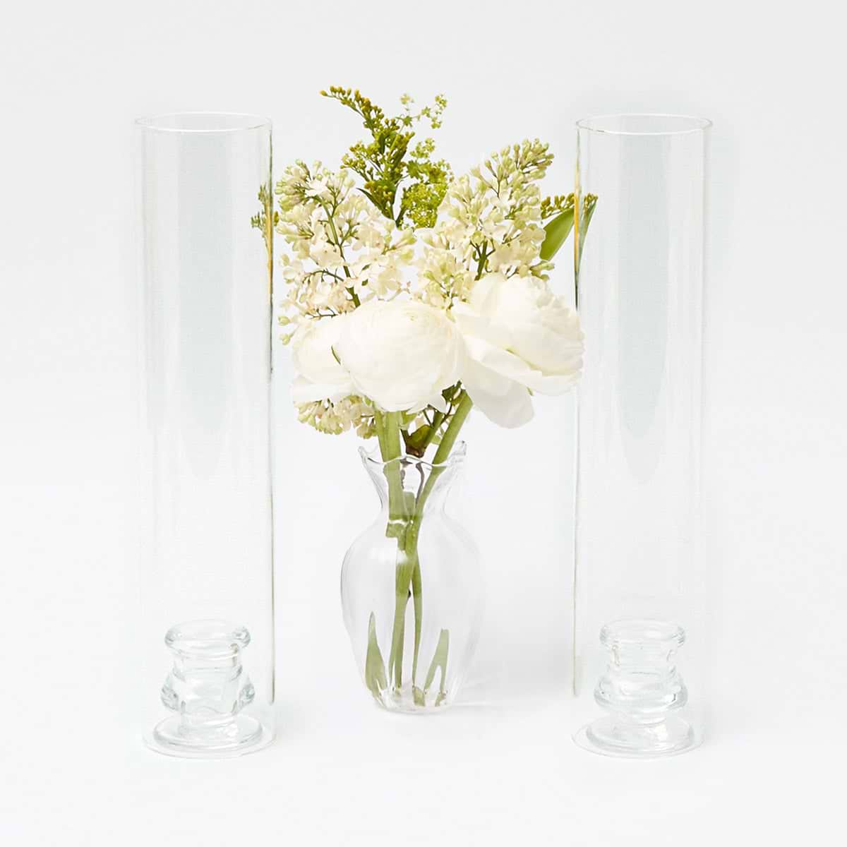 Claudia Hurricane Glass Candle Holders (Pair)