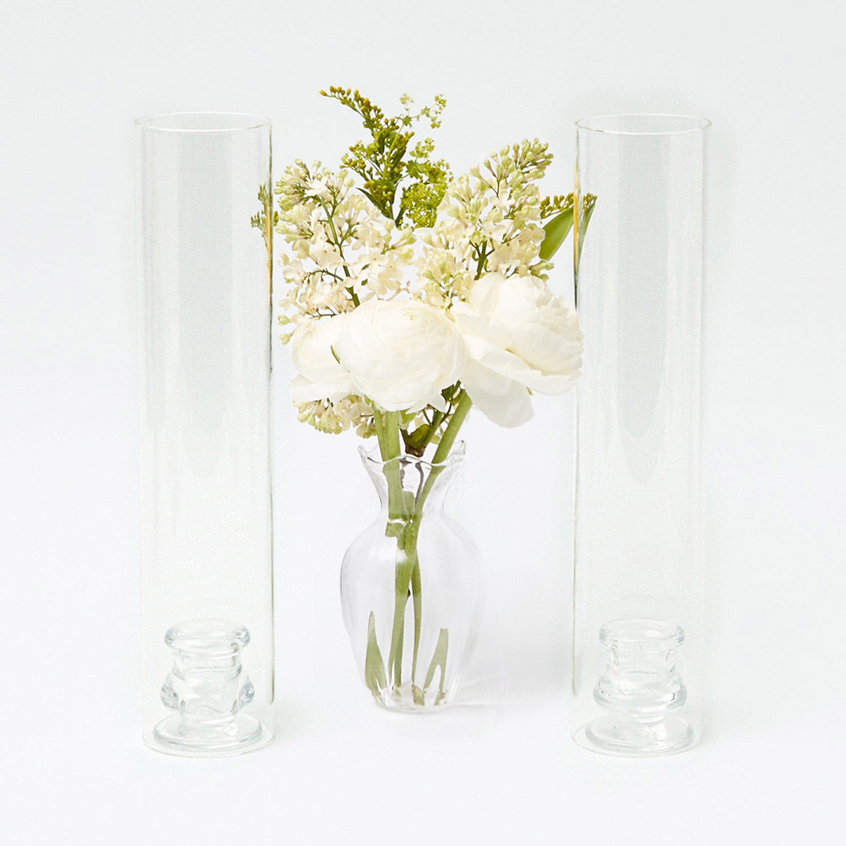 Claudia Hurricane Glass Candle Holders (Pair)