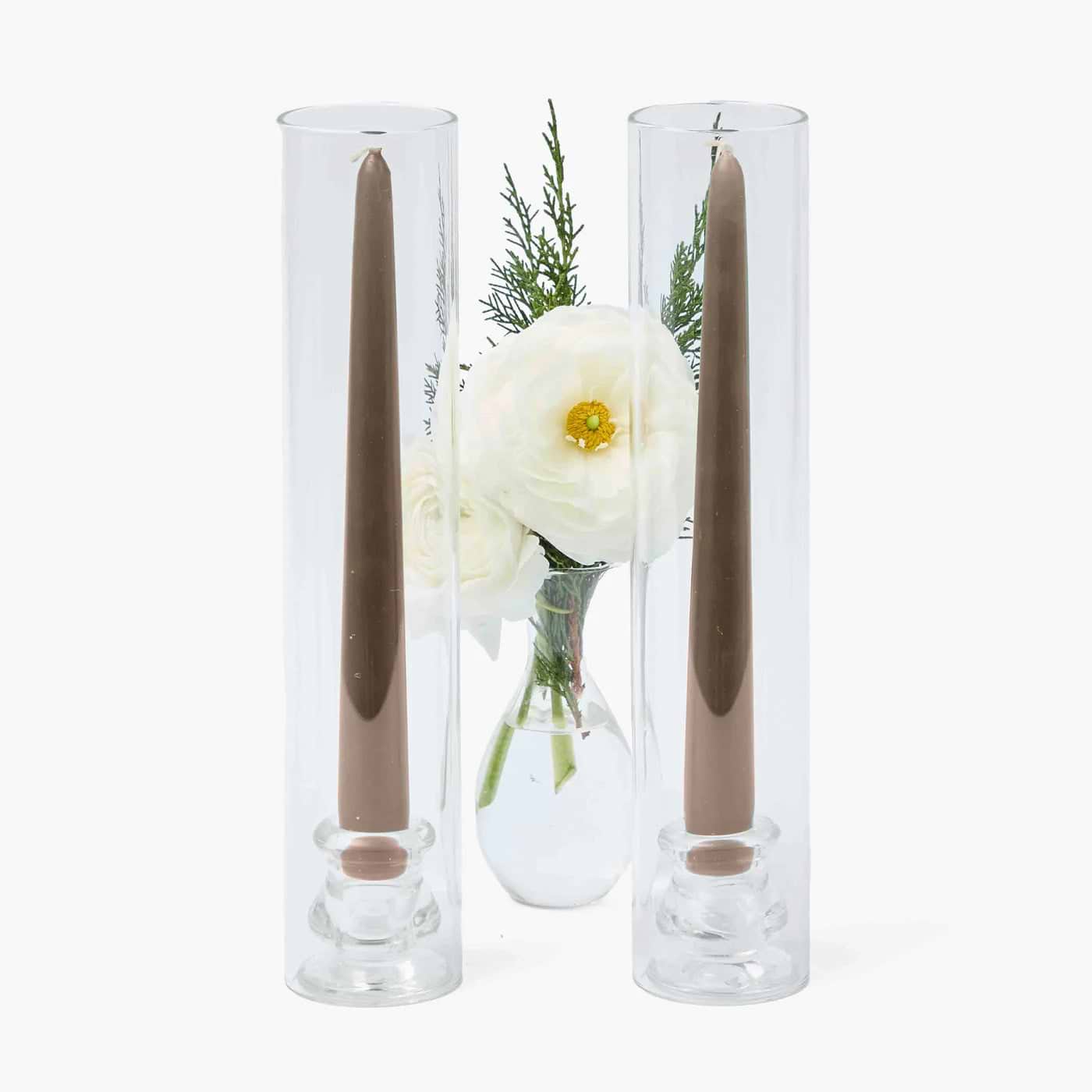 Claudia Hurricane Glass Candle Holders (Pair)
