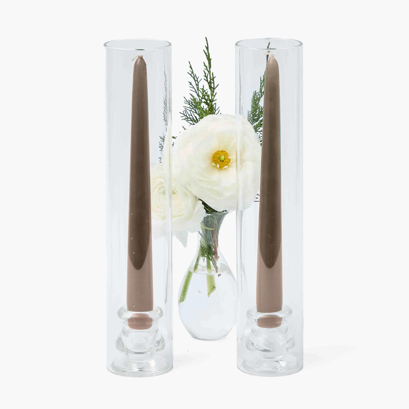 Claudia Hurricane Glass Candle Holders (Pair)
