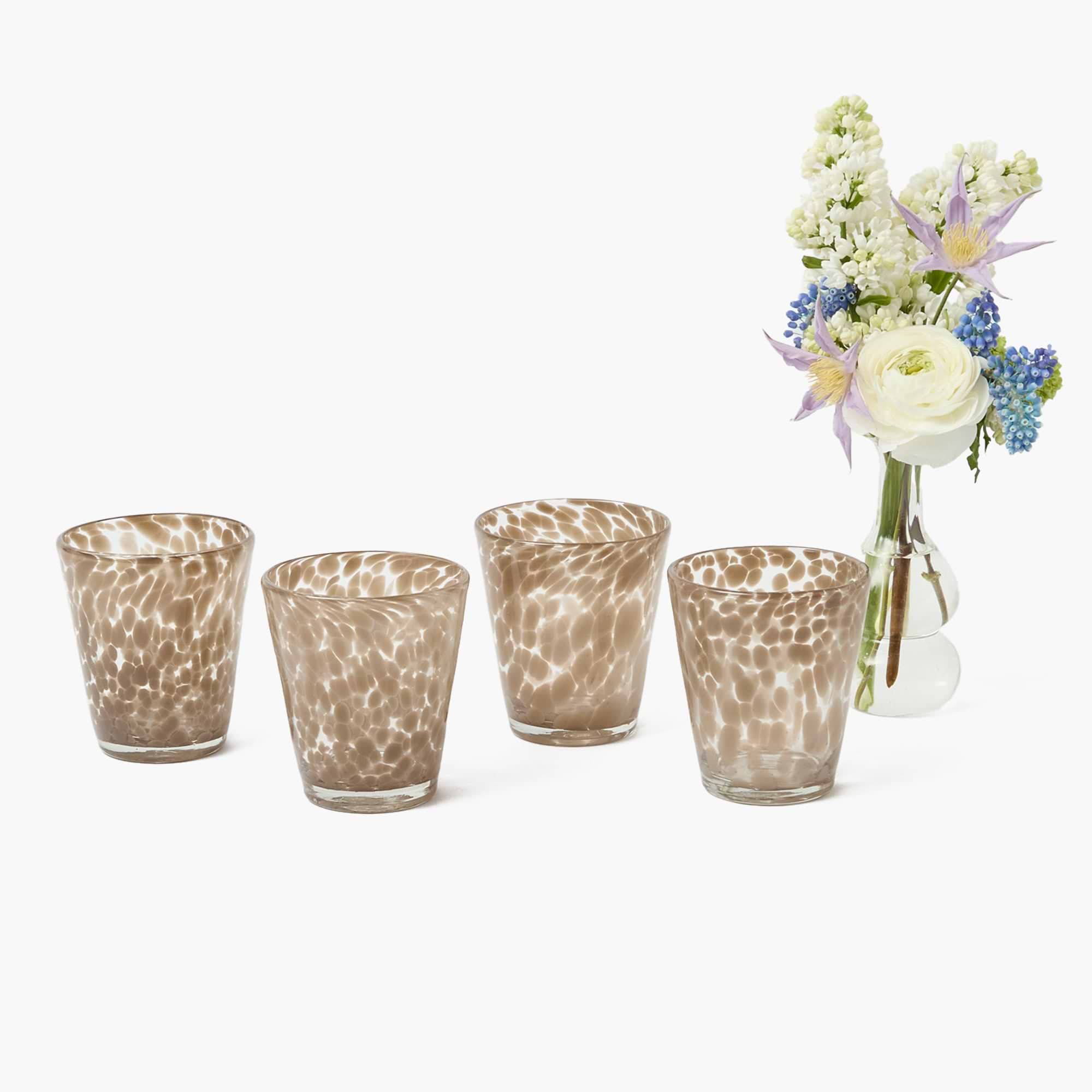 Dappled Sand Glasses (Set of 4)