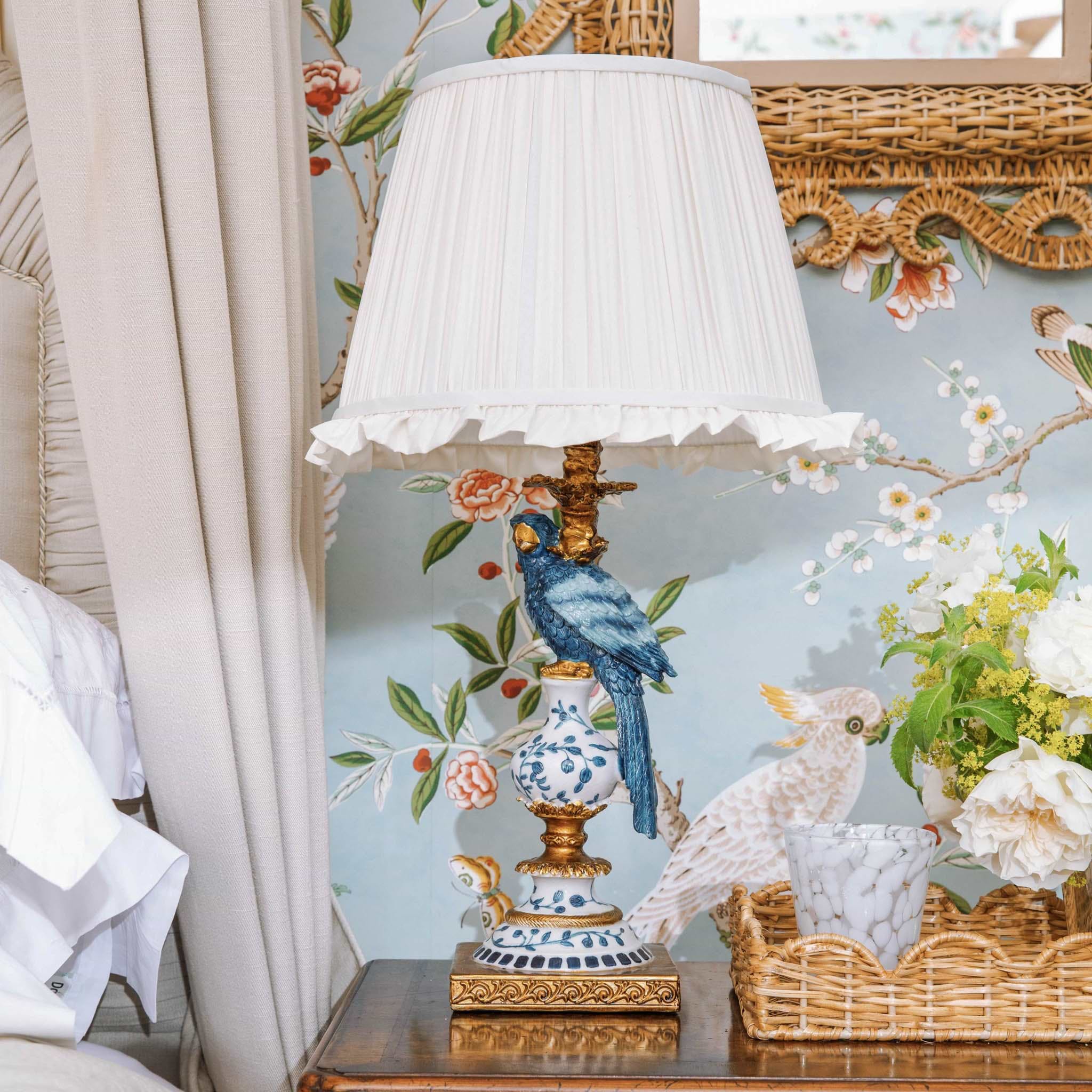 Blue Parrot Lamp
