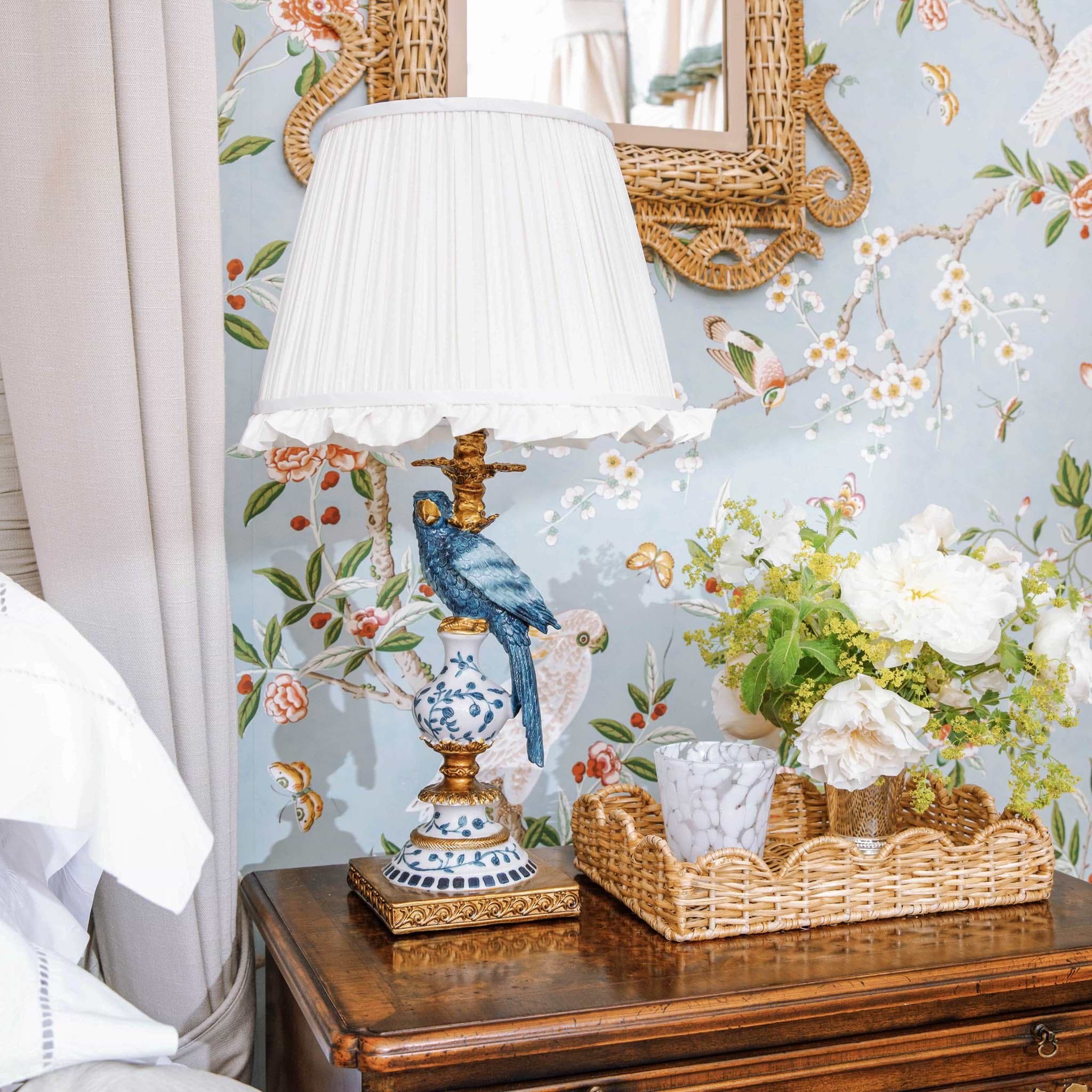 Blue Parrot Lamp