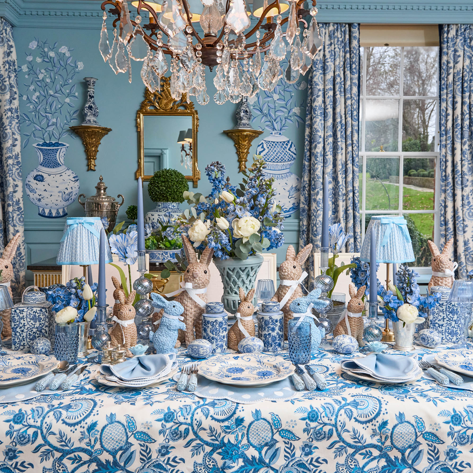 Camille Azure Candle Set (Dusty Blue)