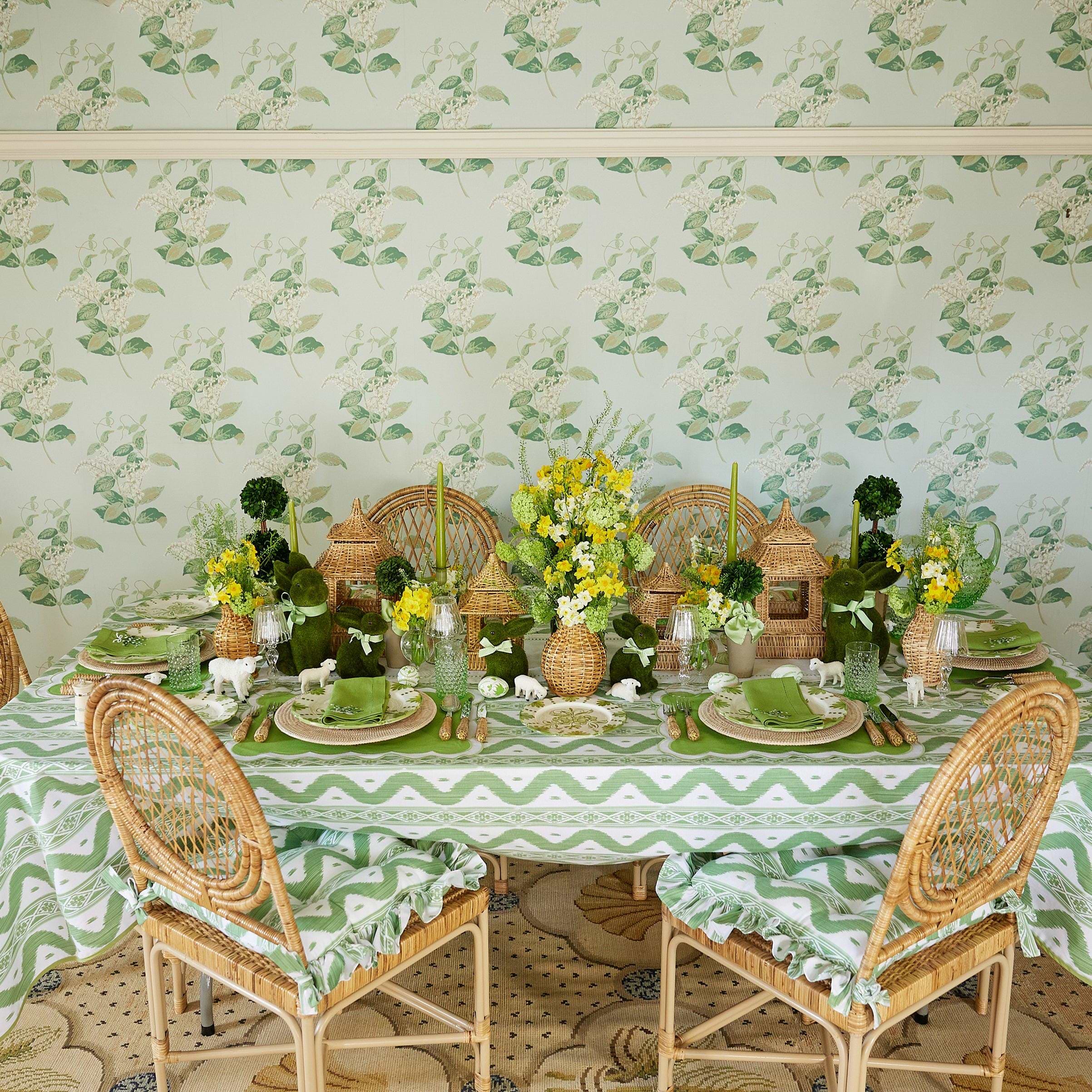 Emerald Hobnail Glasses (Set of 6) - Mrs. Alice