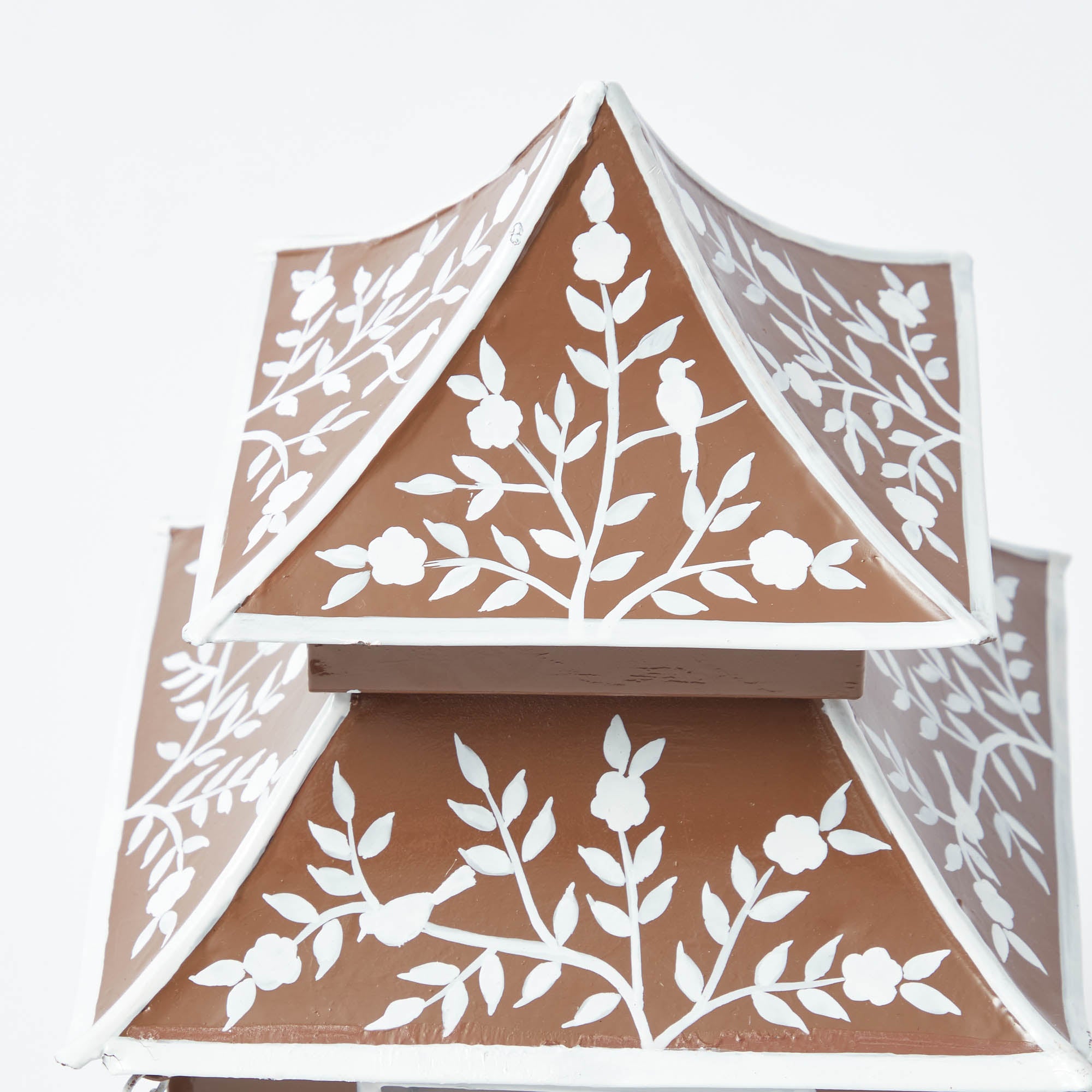 Chocolate  Chinoiserie Pagoda Lantern