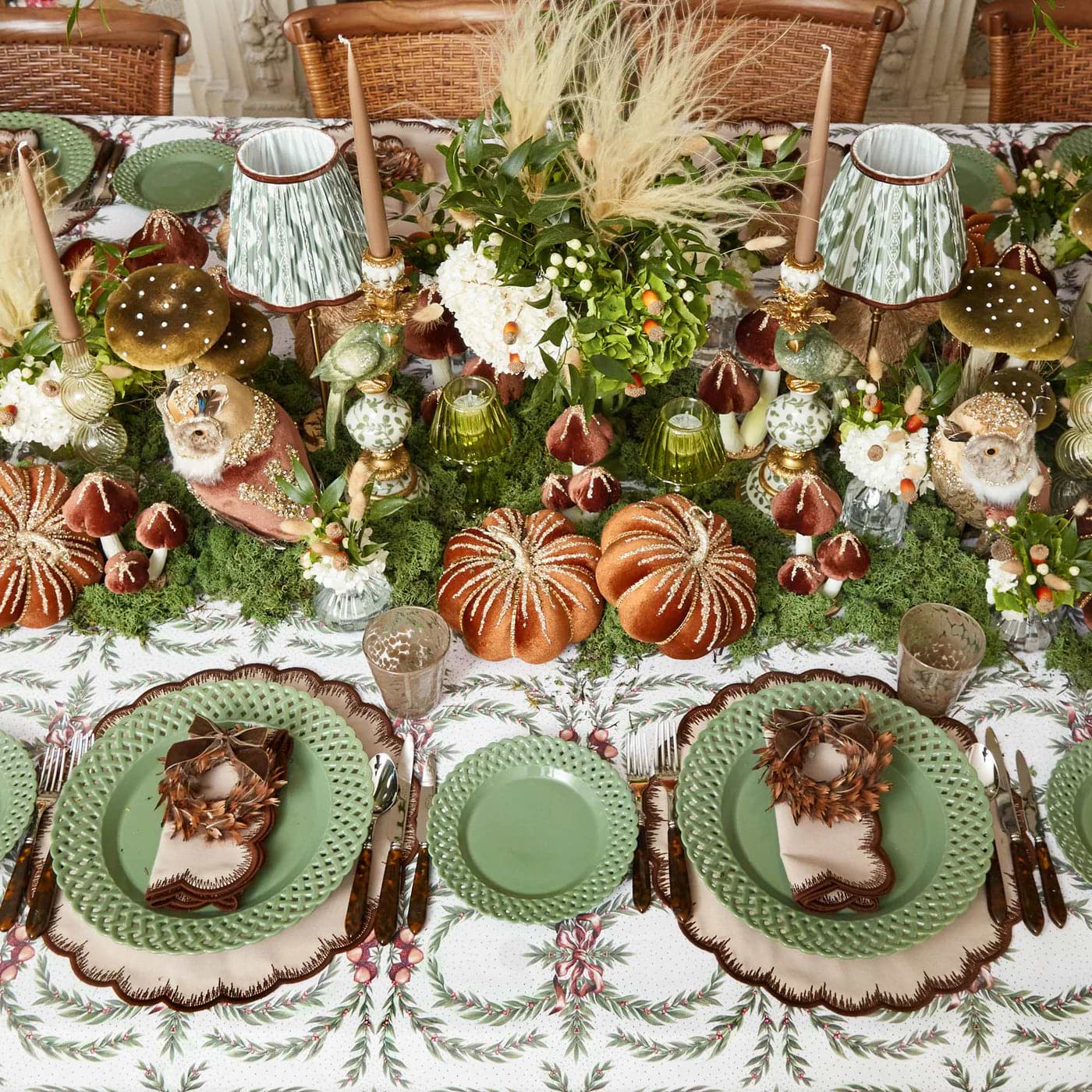 Isabella Taupe & Chocolate Placemats & Napkins (Set of 4)