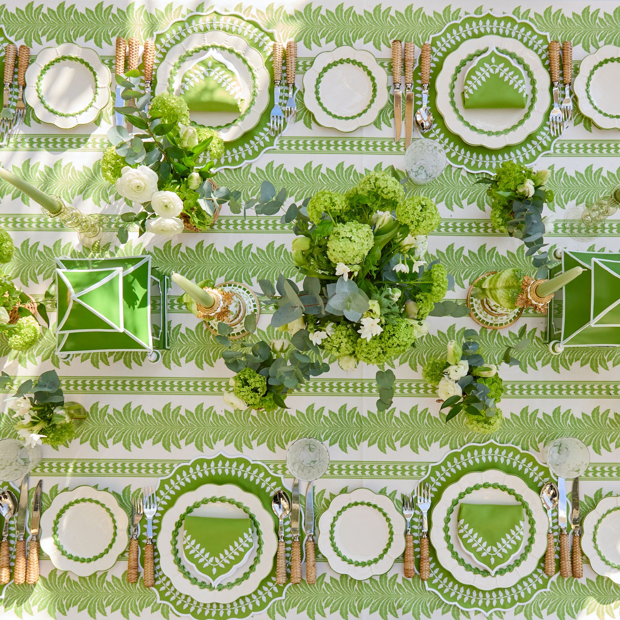 Green Laurel Placemats & Napkins (Set of 4)