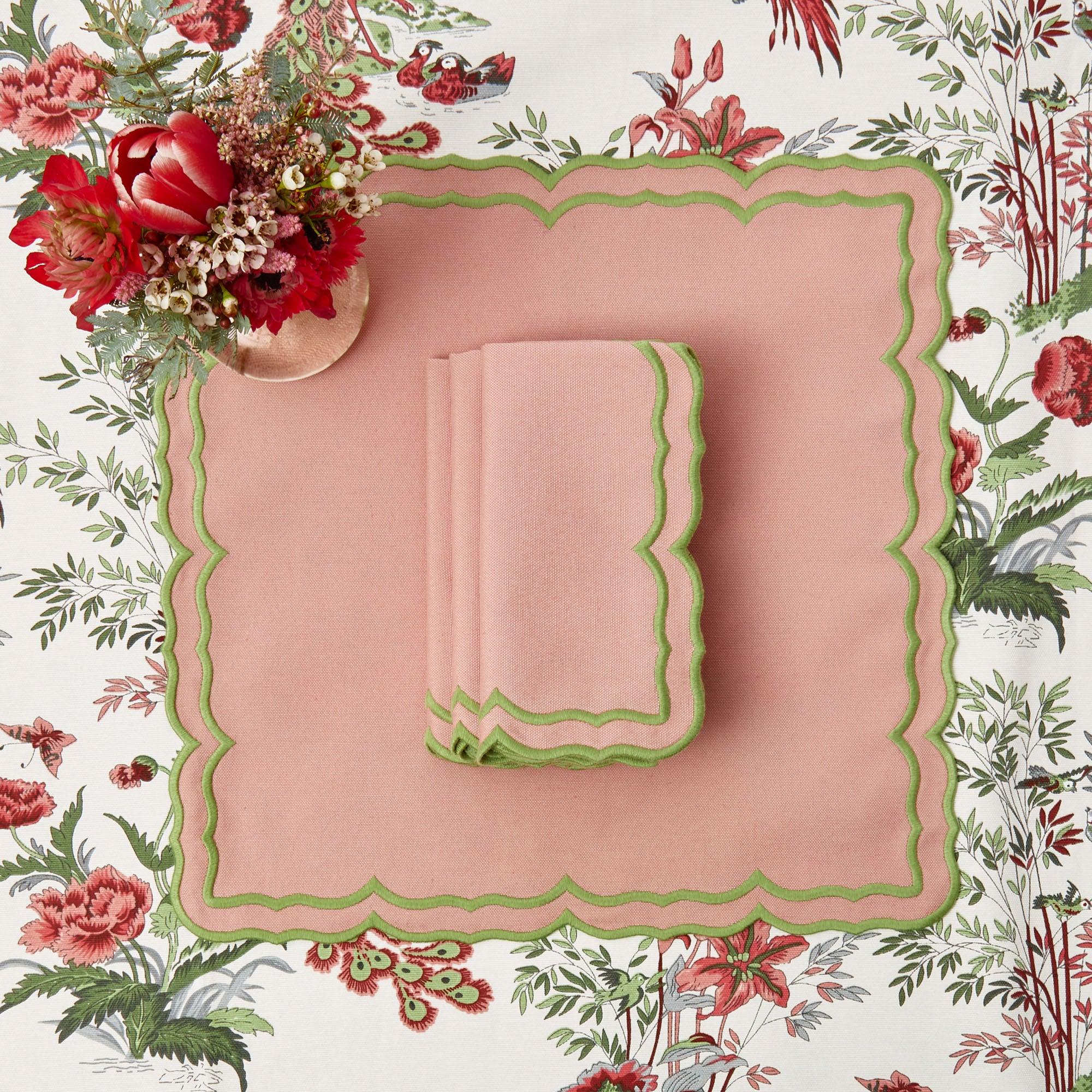 Pink Fleur Napkins (Set of 4)