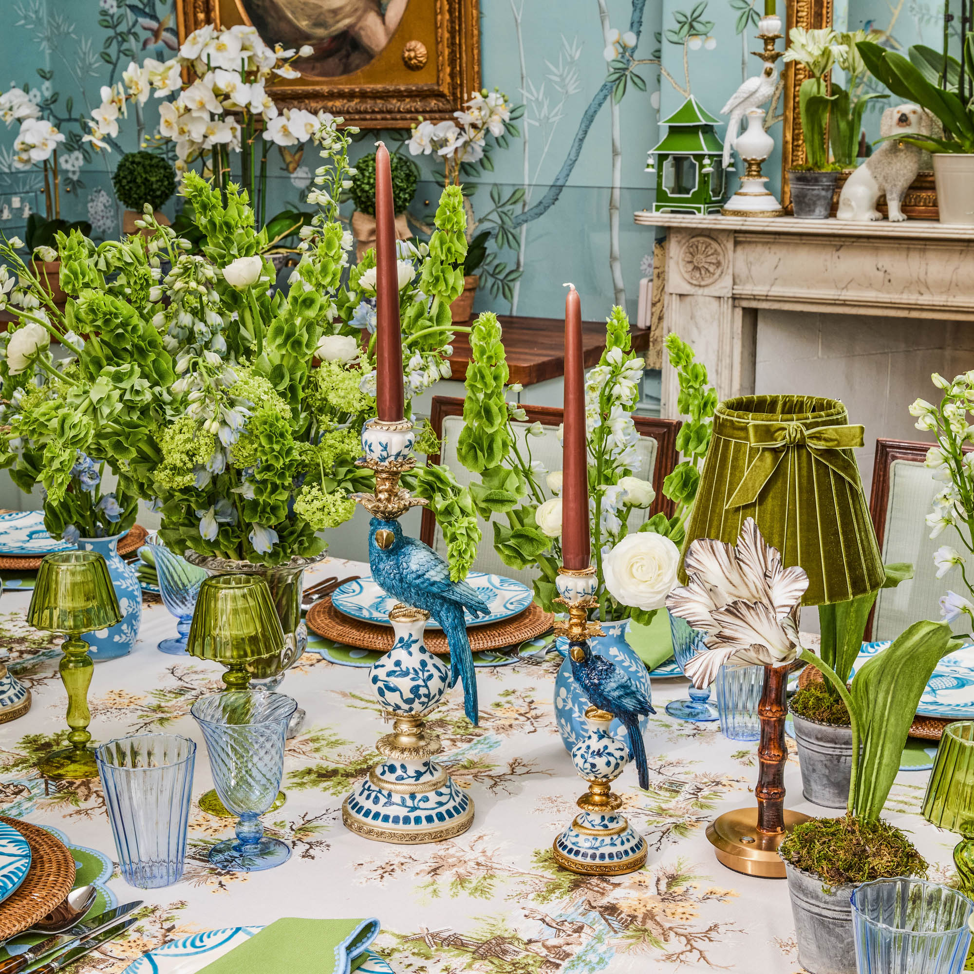 Camille Olive Candlescape (Apple Green)