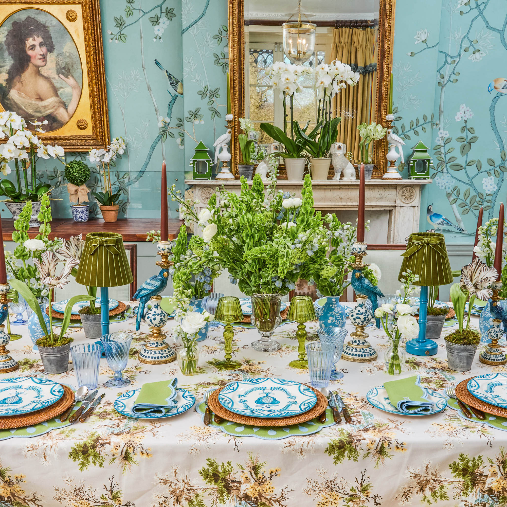 Camille Olive Candlescape (Apple Green)