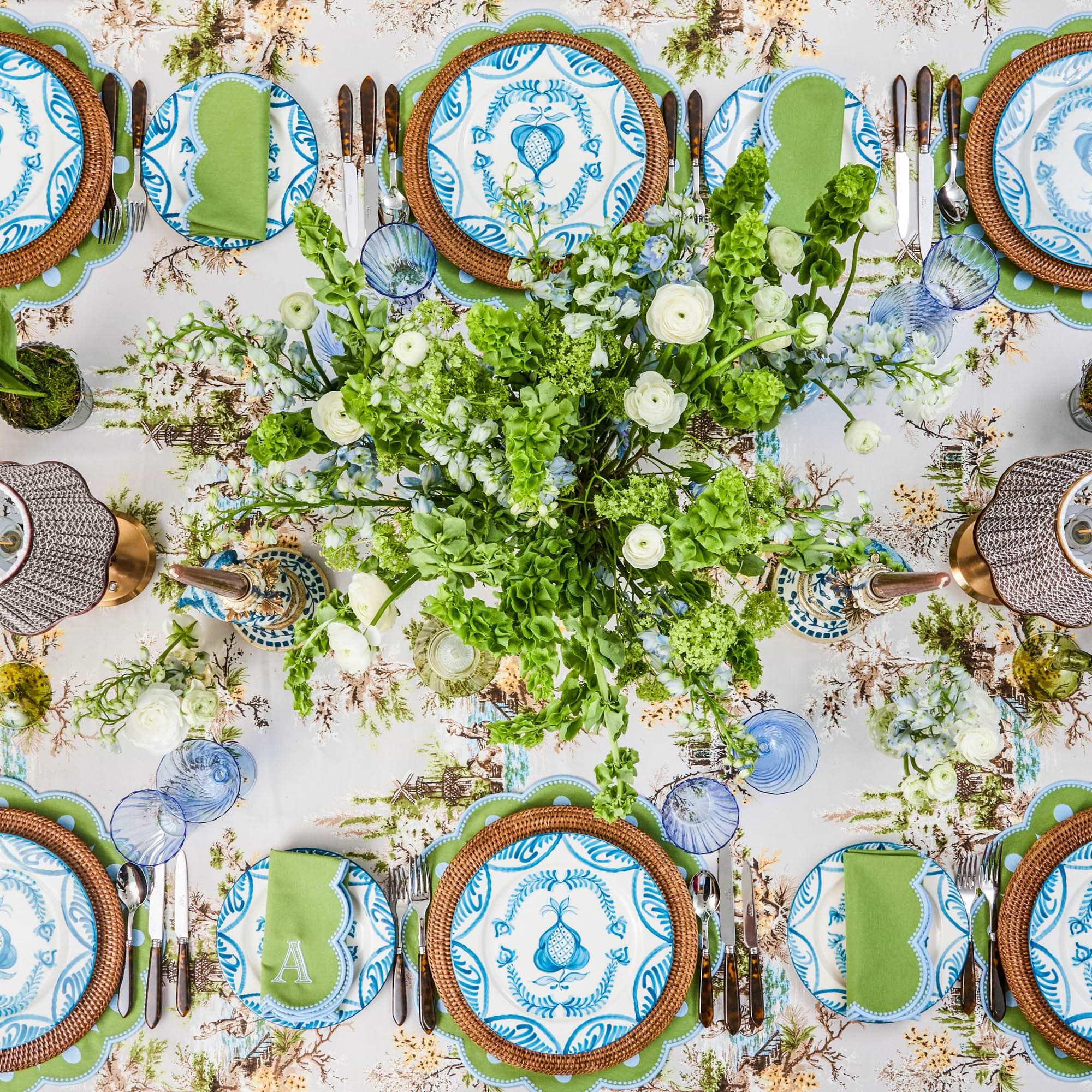 Blue Fluted Glassware (Set of 8)