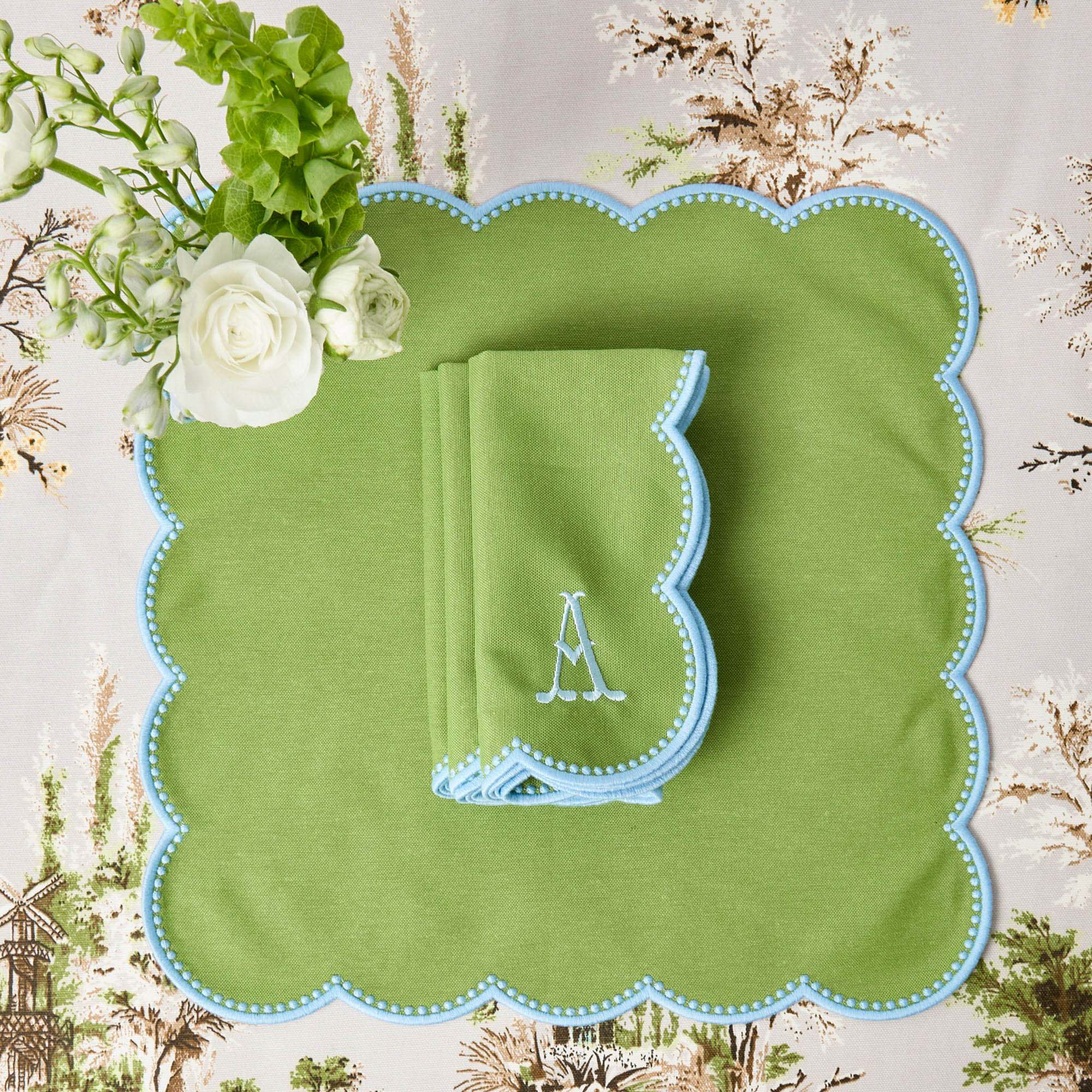 Green & Blue Bettina Napkins (Set of 4)
