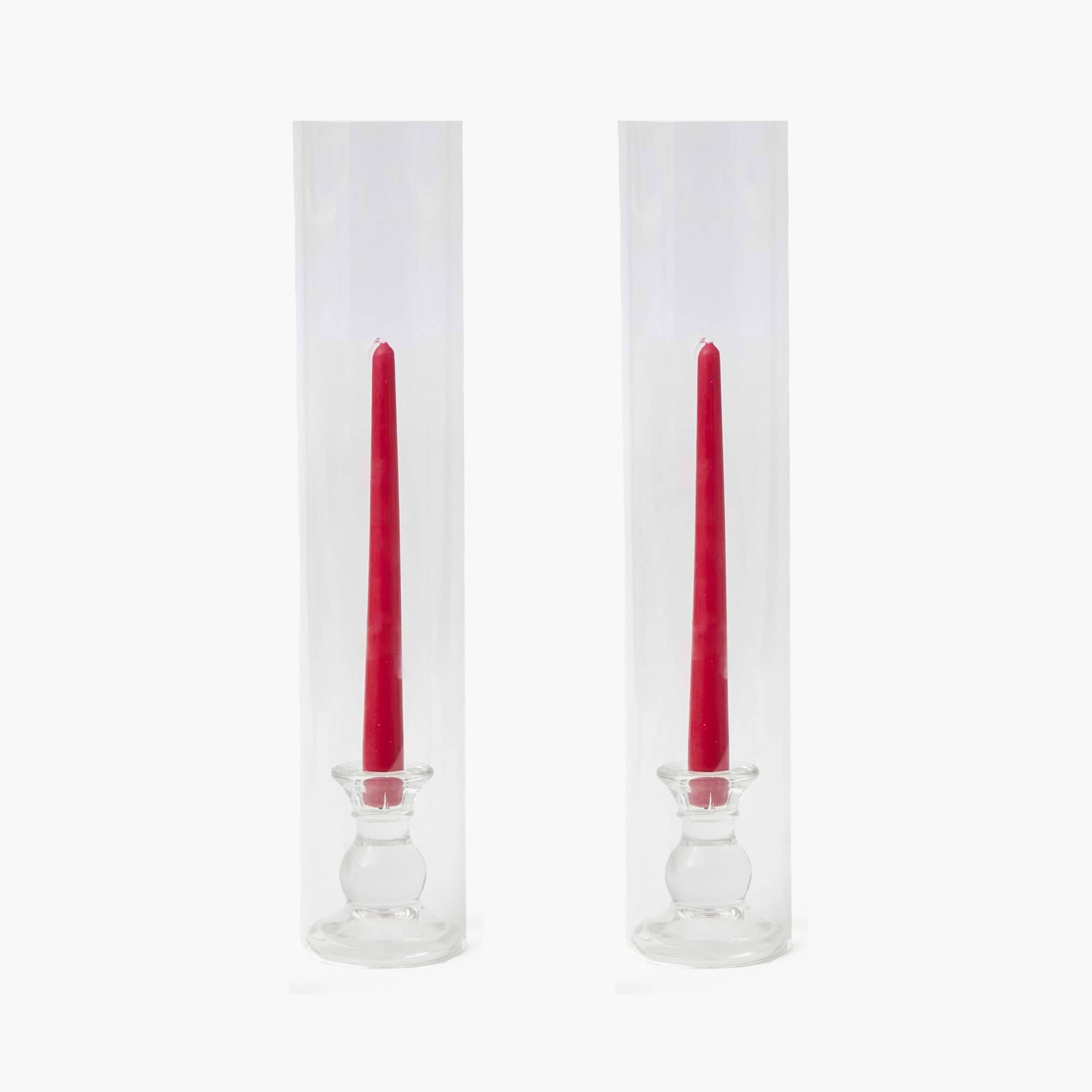 Large Claudia Glass Hurricane Candle Holder (Pair)