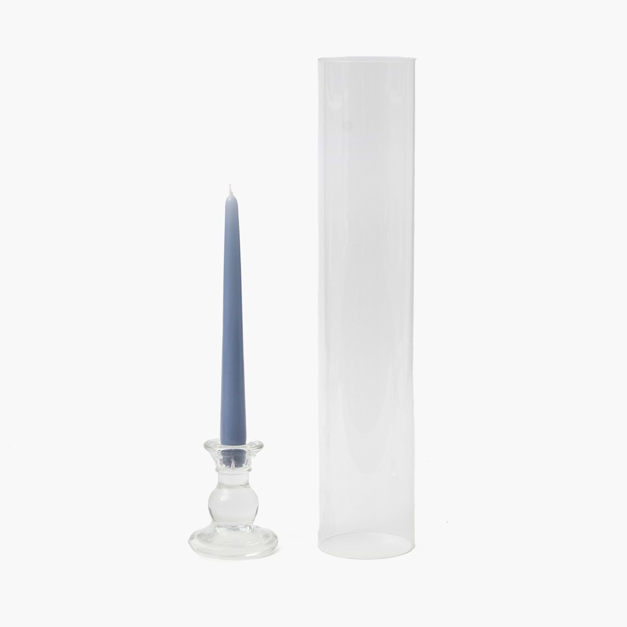 Large Claudia Glass Hurricane Candle Holder (Pair)