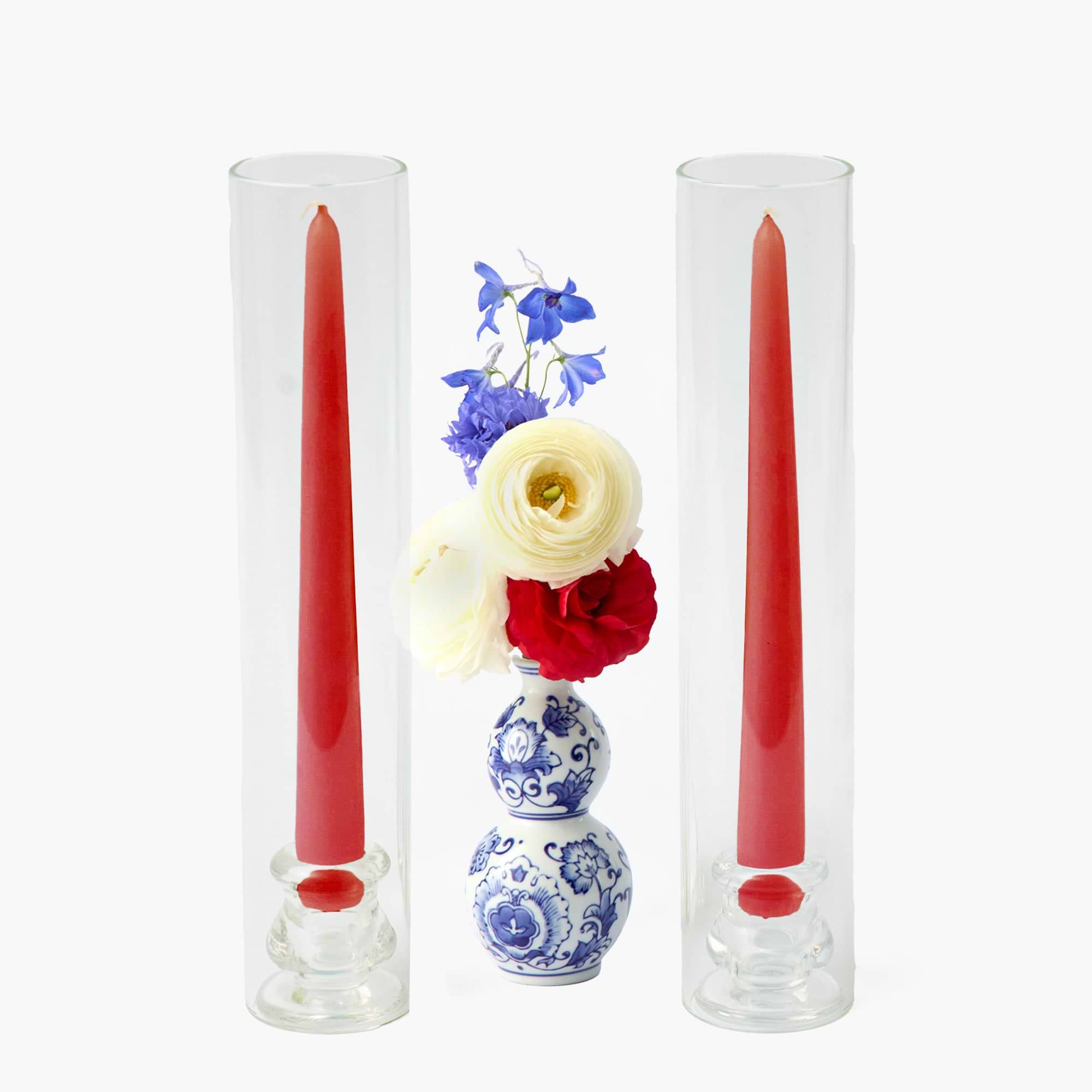 Claudia Hurricane Glass Candle Holders (Pair)