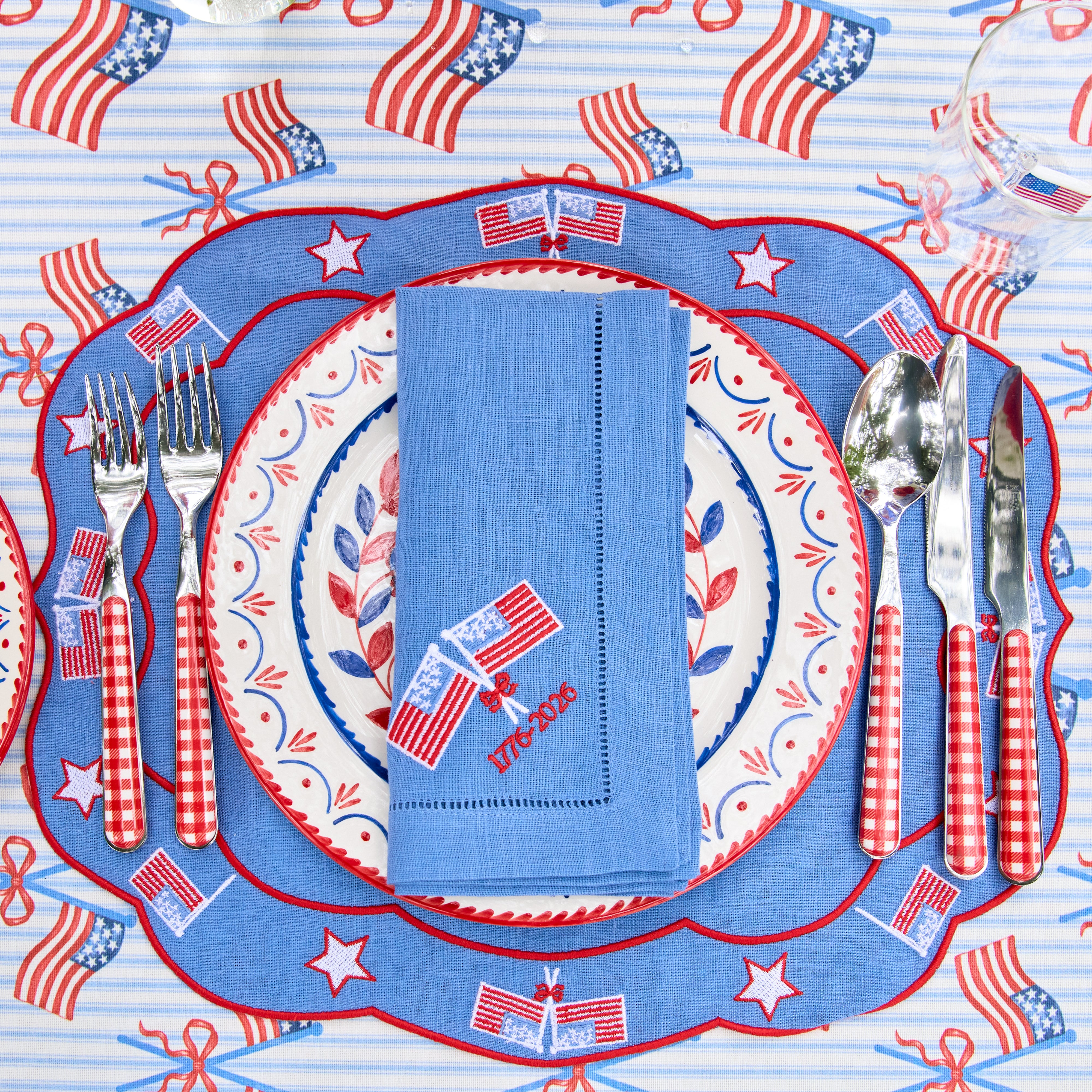 Red Gingham Cutlery (5 Piece)