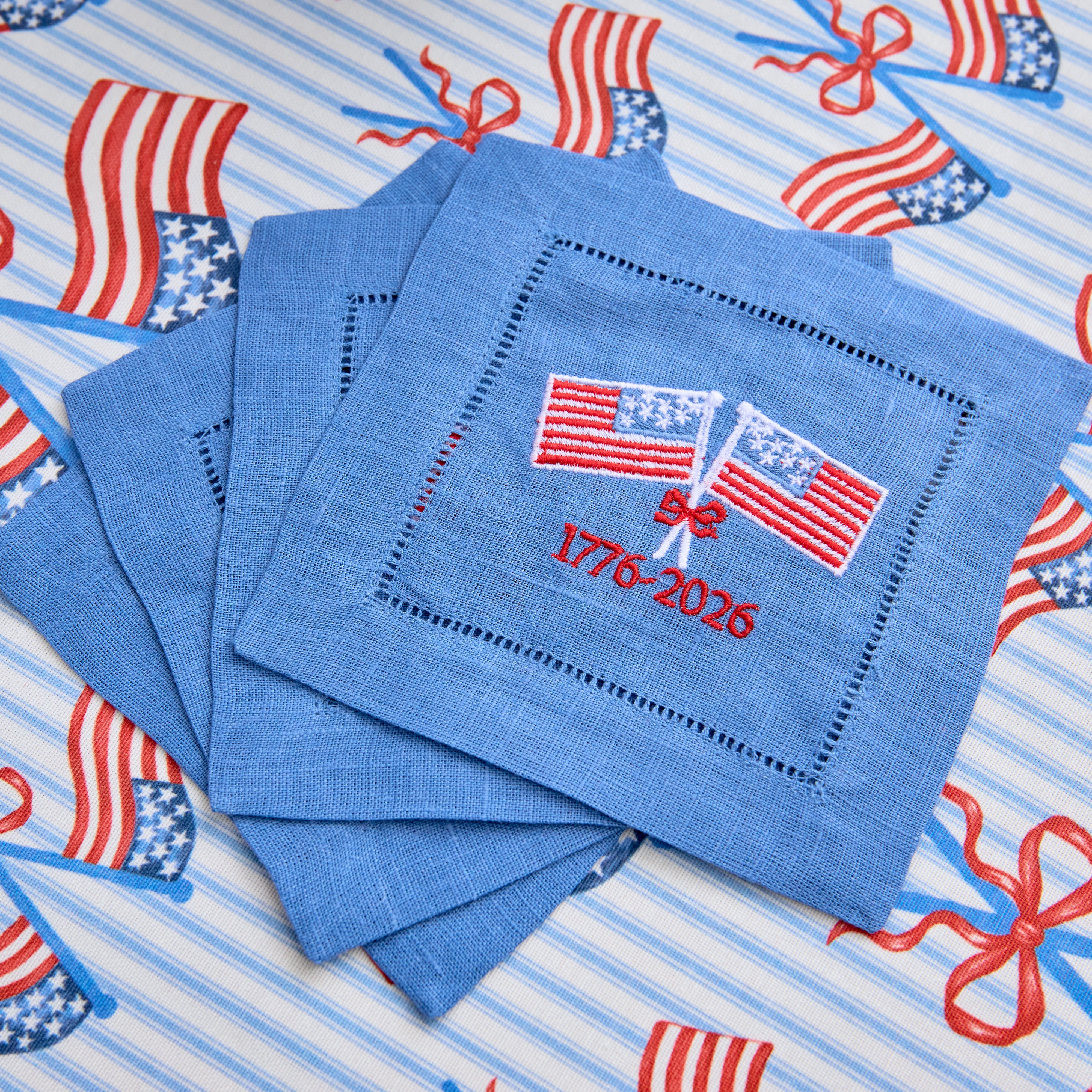 Fourth of July Cocktail Napkins (Set of 4)