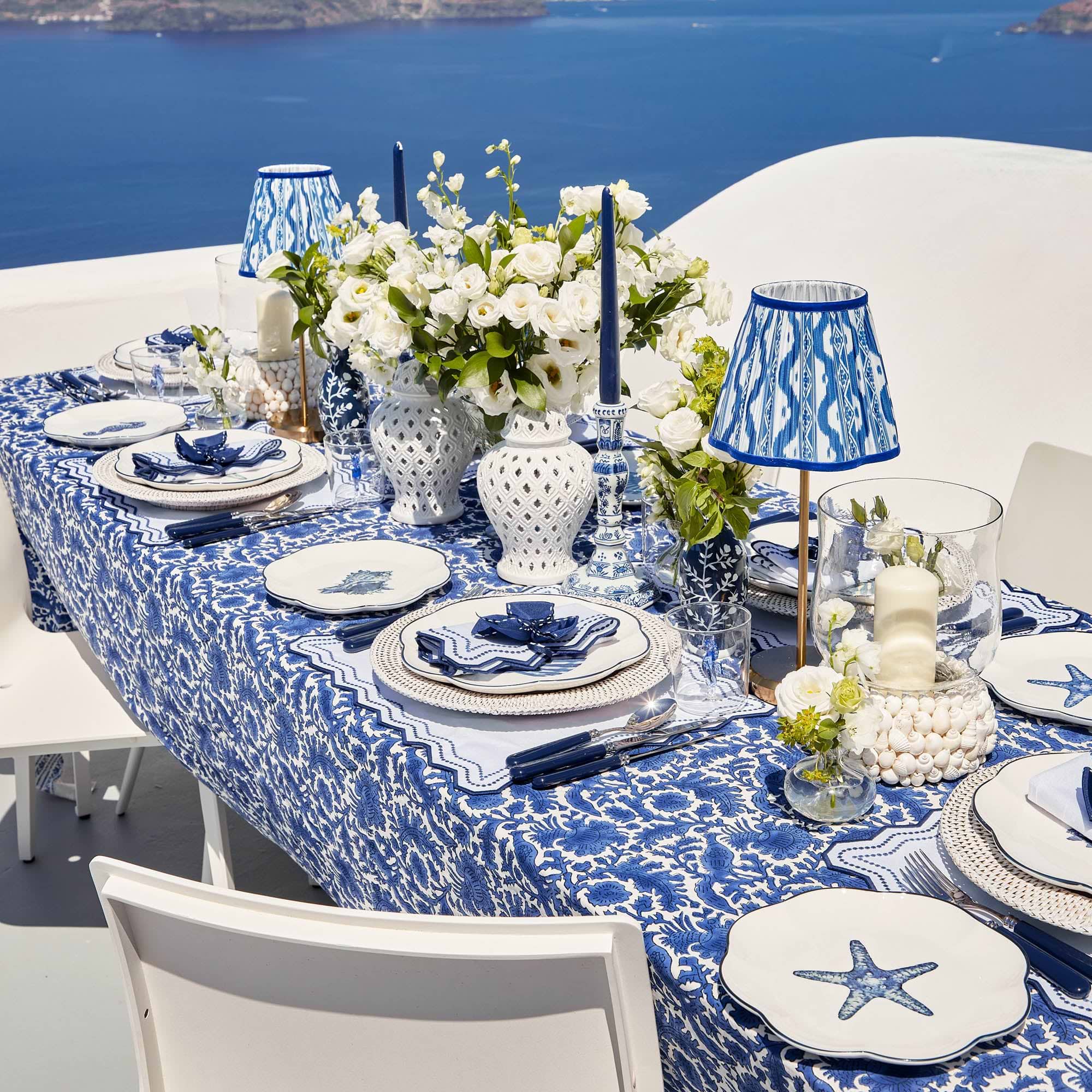 Cobalt Ikat Lampshade (18cm)