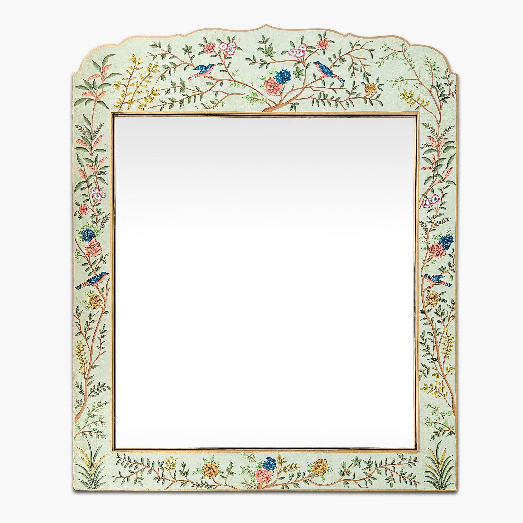 Green Large Chinoiserie Mirror