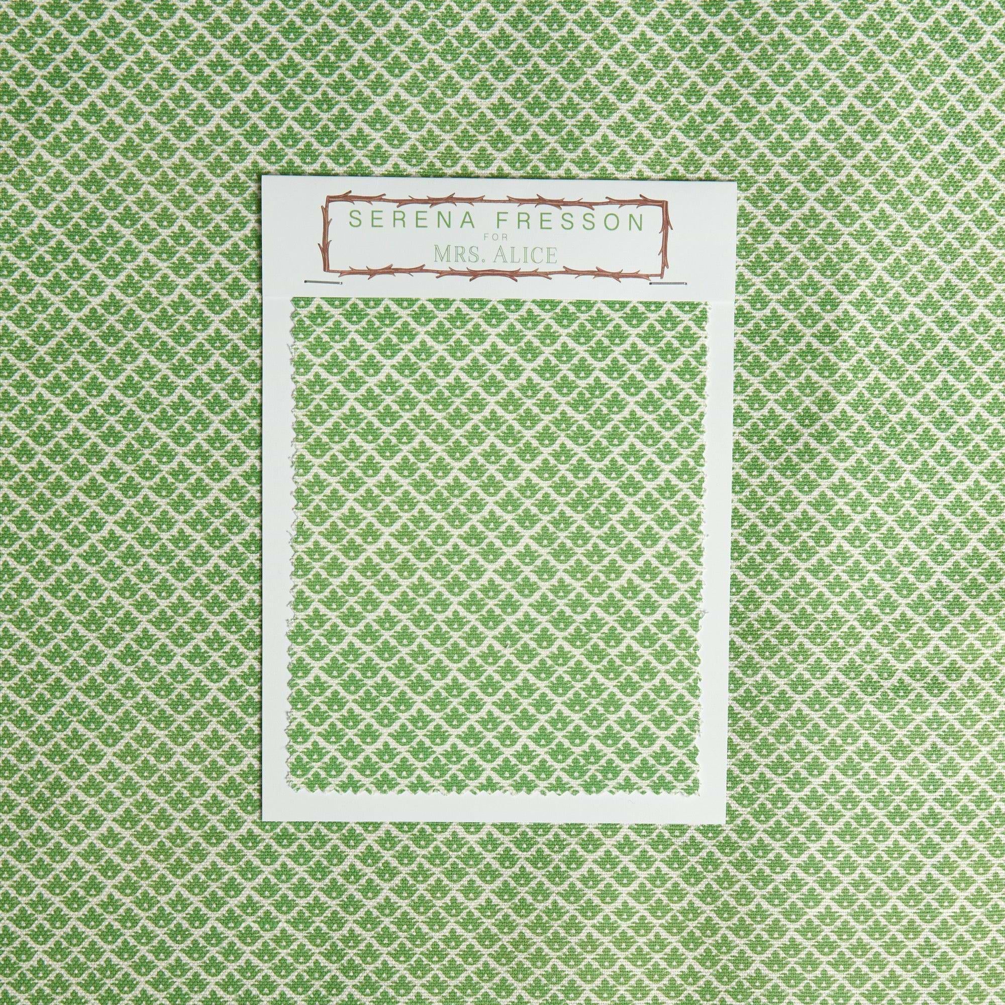 Green Lotus Flower Fabric - Mrs. Alice