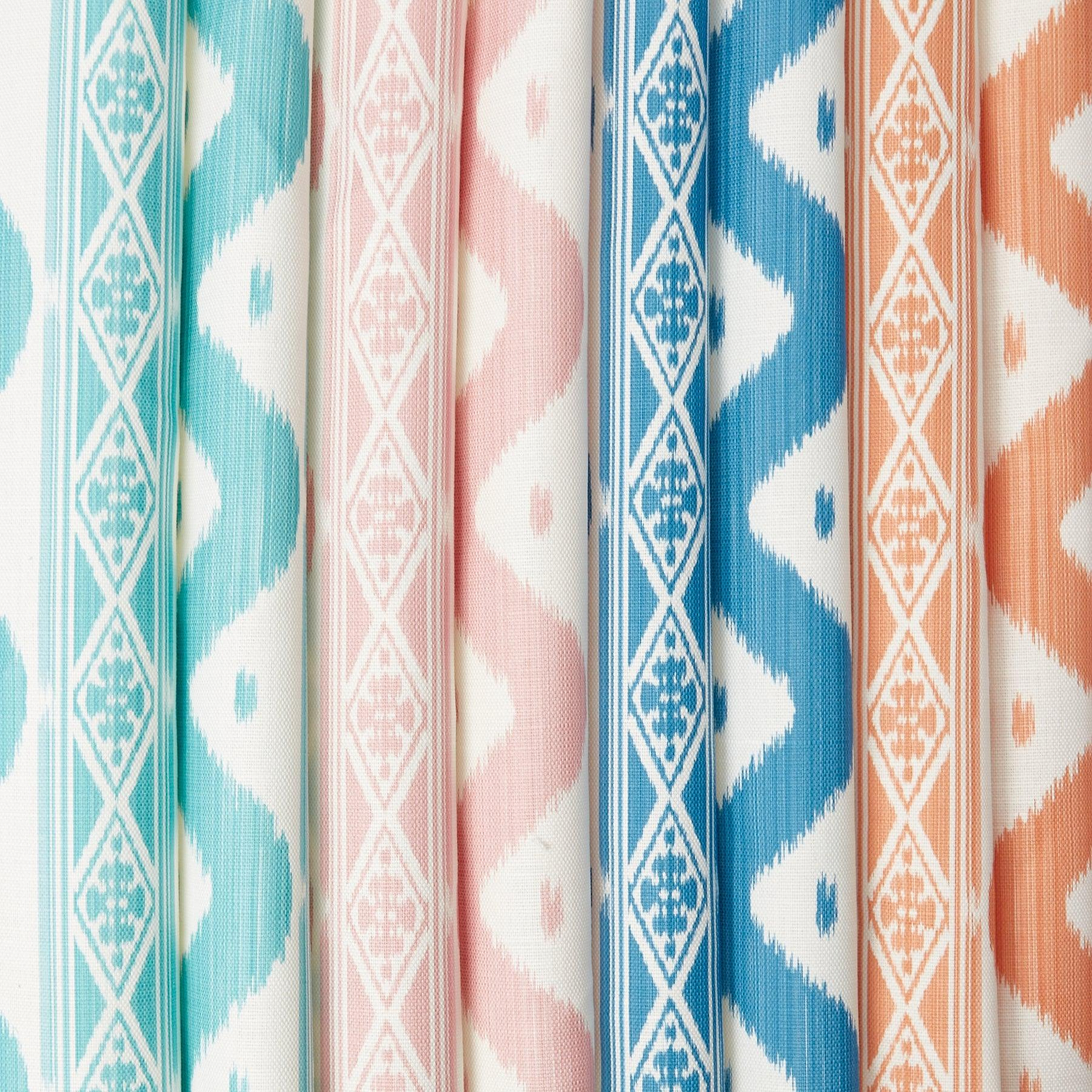 Palm Beach Pink Ikat Stripe Fabric