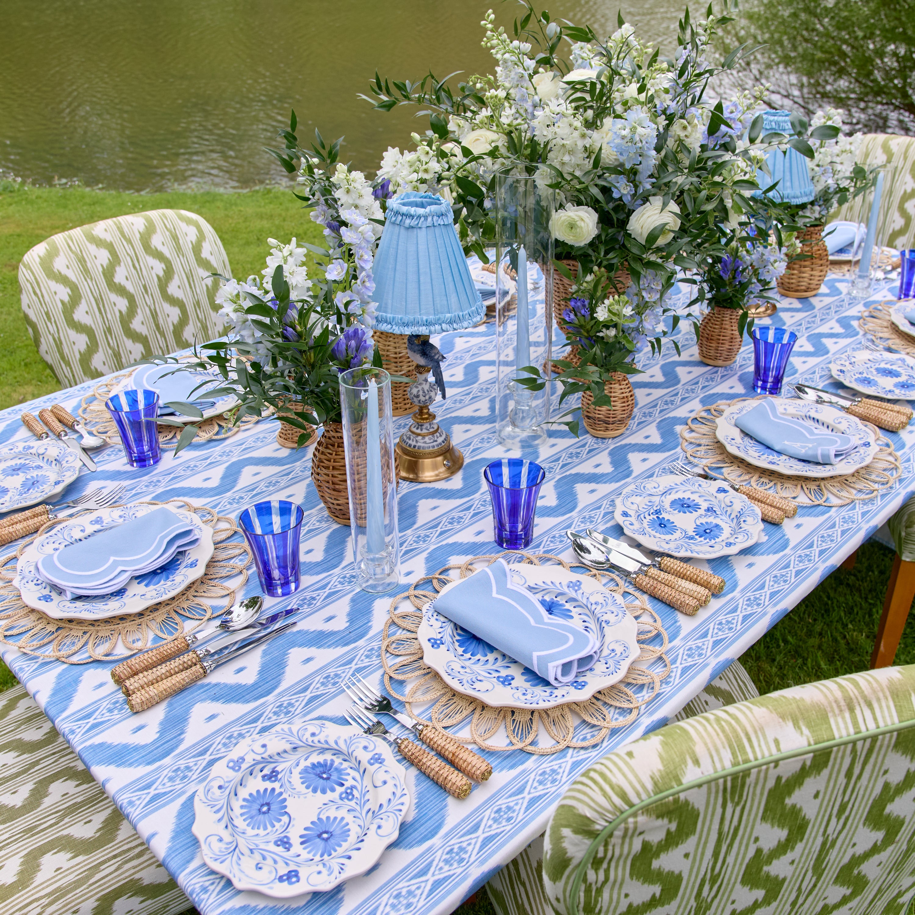 Soft Blue Candles (Set of 8)
