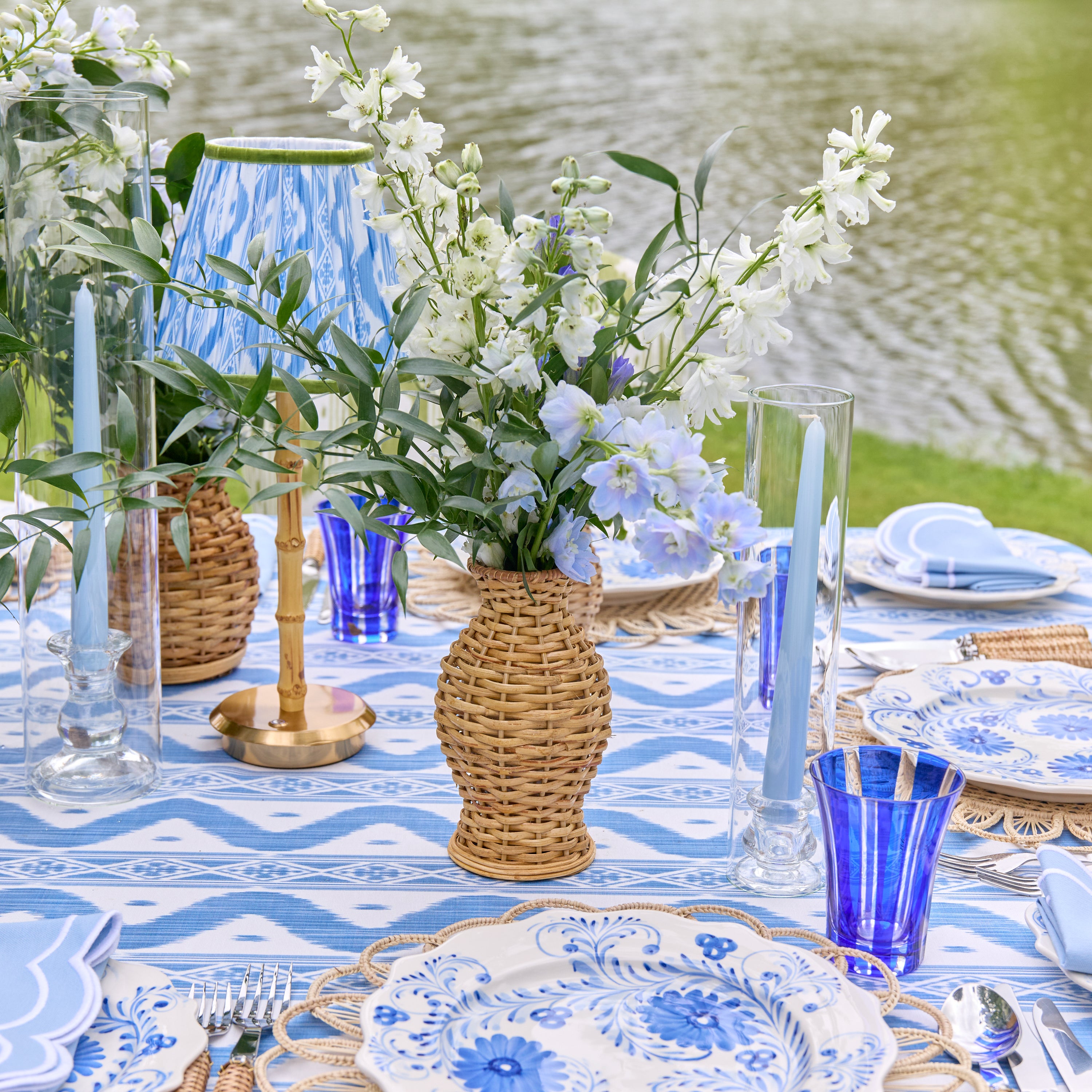 Soft Blue Candles (Set of 8)