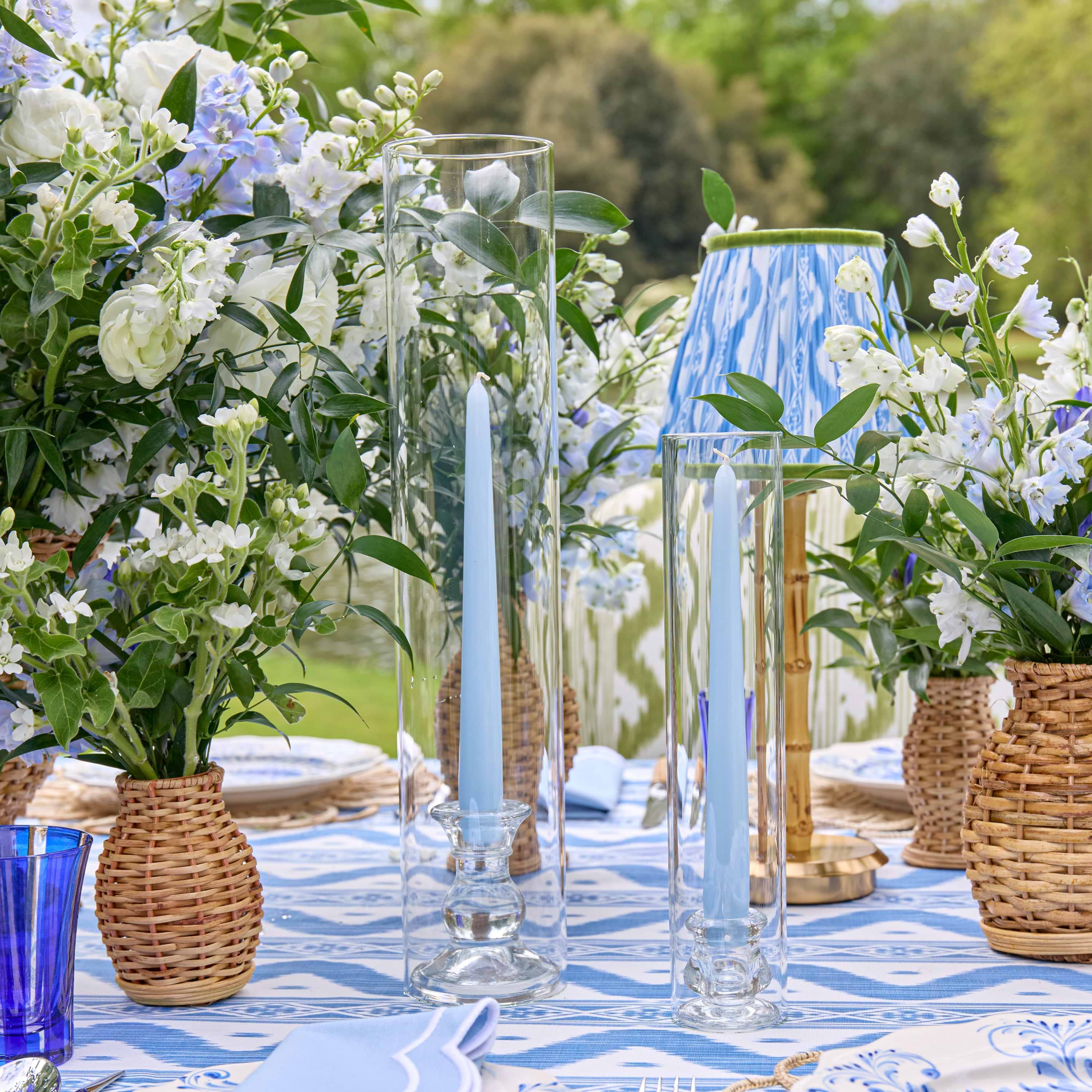 クリスタルスワン ブルー クリスタル インテリア 143-180 Dusty Blue Candles (Set of 8)