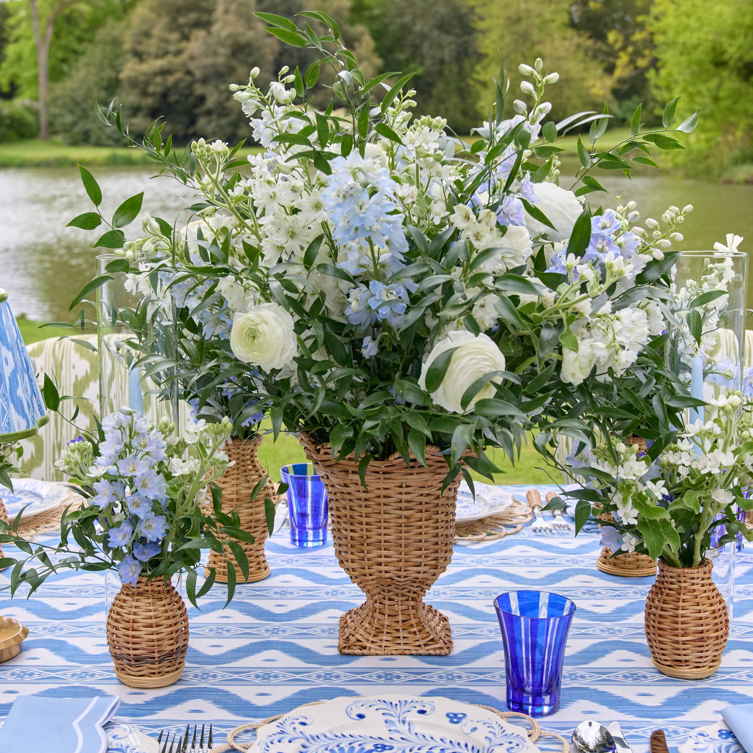 Small Rattan Urn Vase