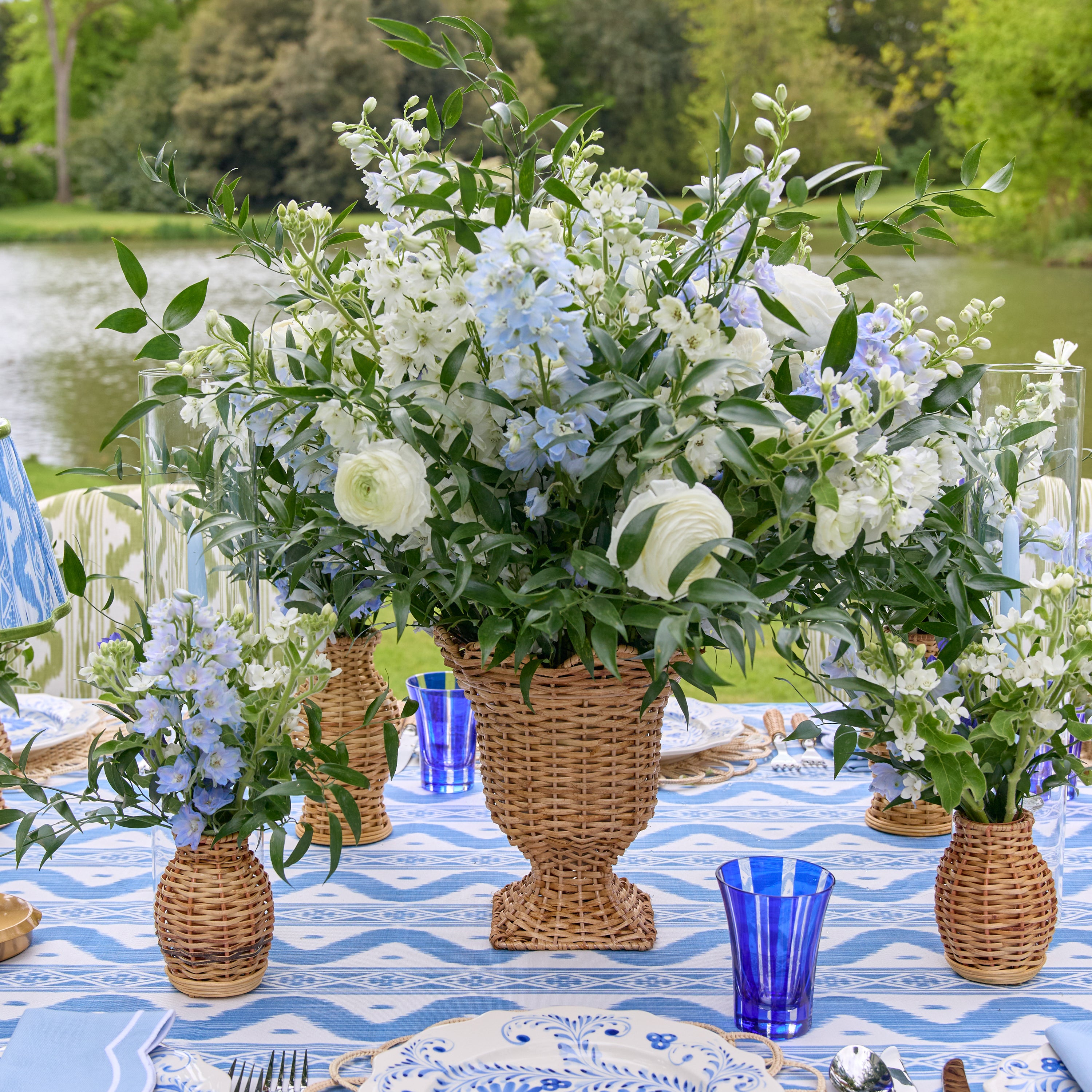 Small Rattan Urn Vase