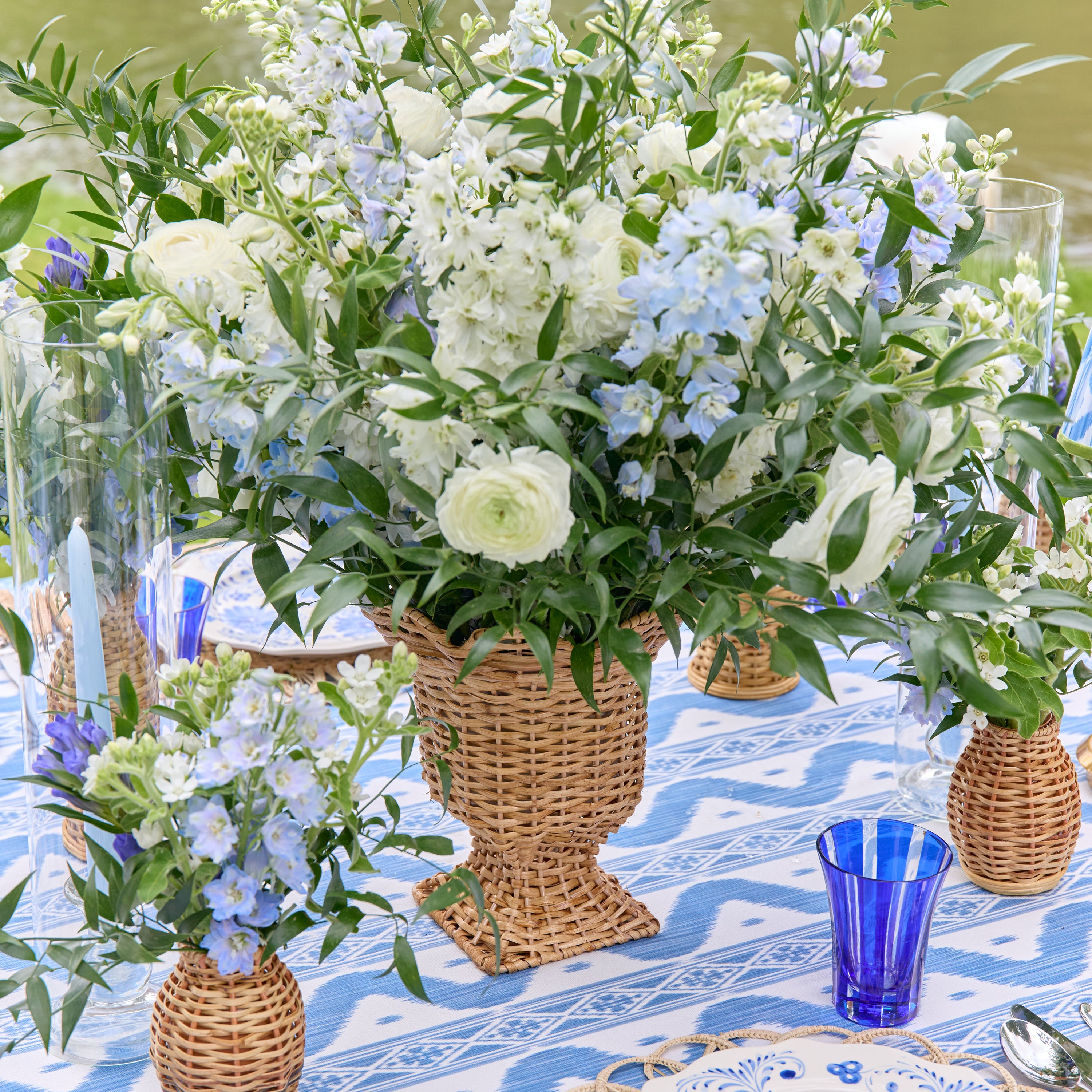 Small Rattan Urn Vase
