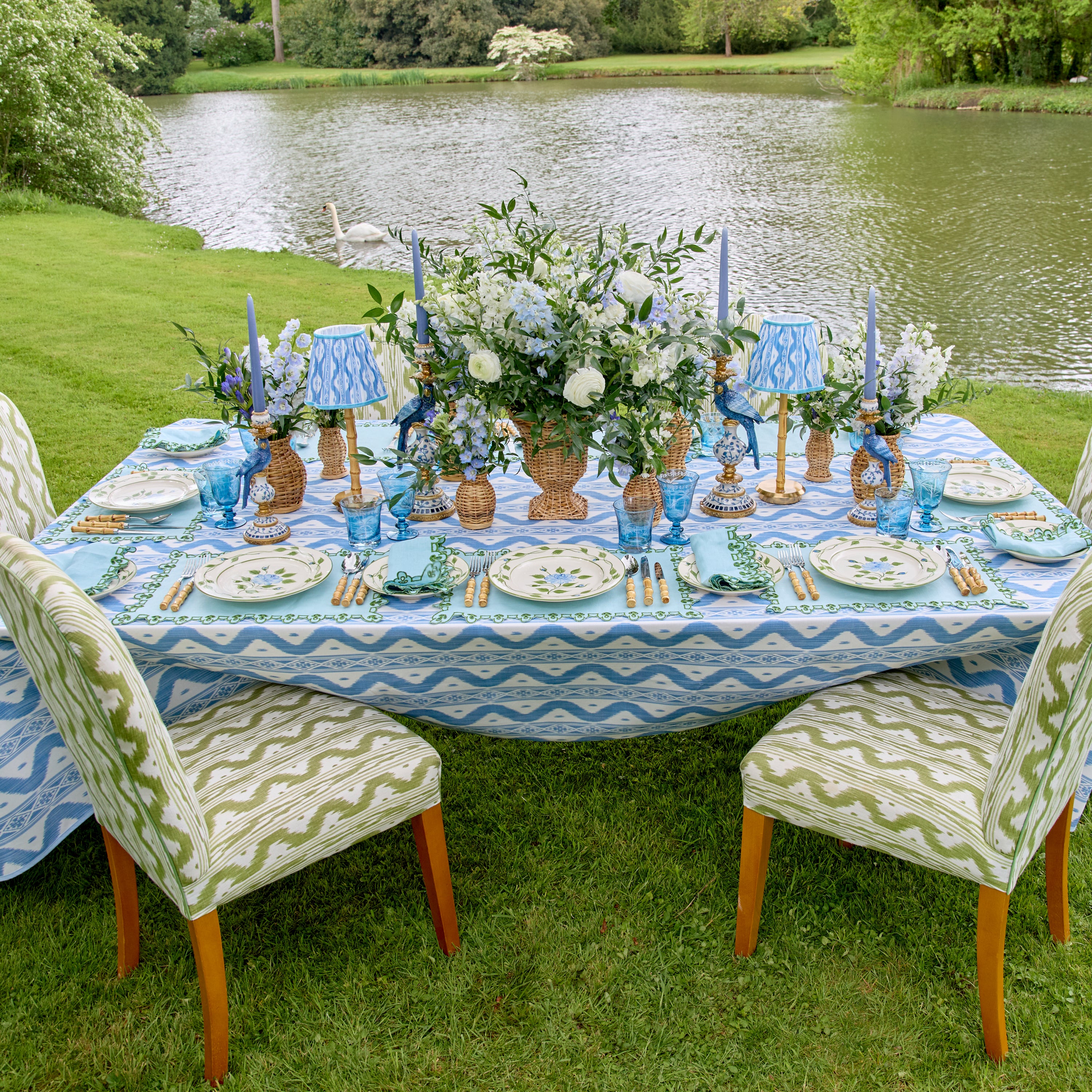 Soft Blue Candles (Set of 8)