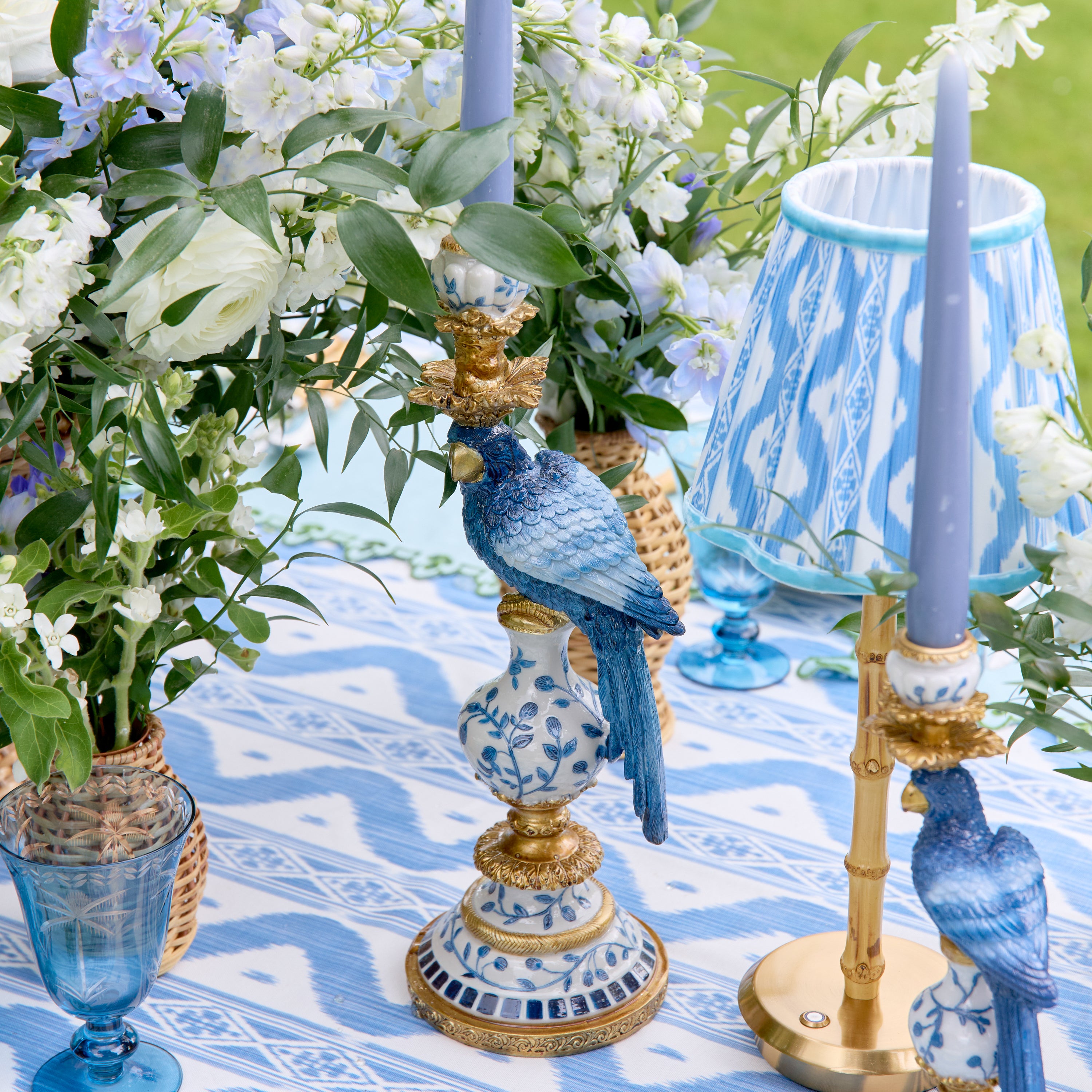 Soft Blue Candles (Set of 8)