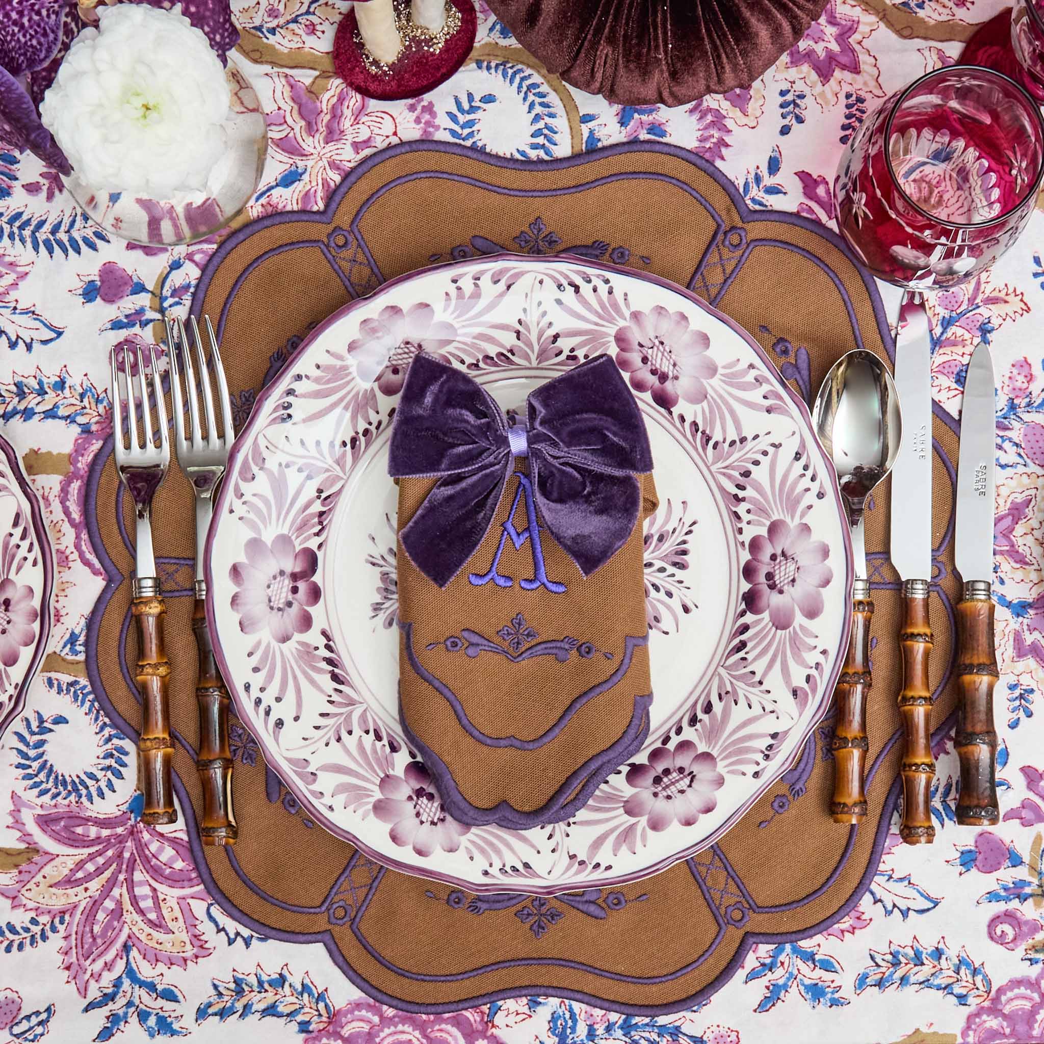 Purple Pandora Dinner Plates (Set of 4)