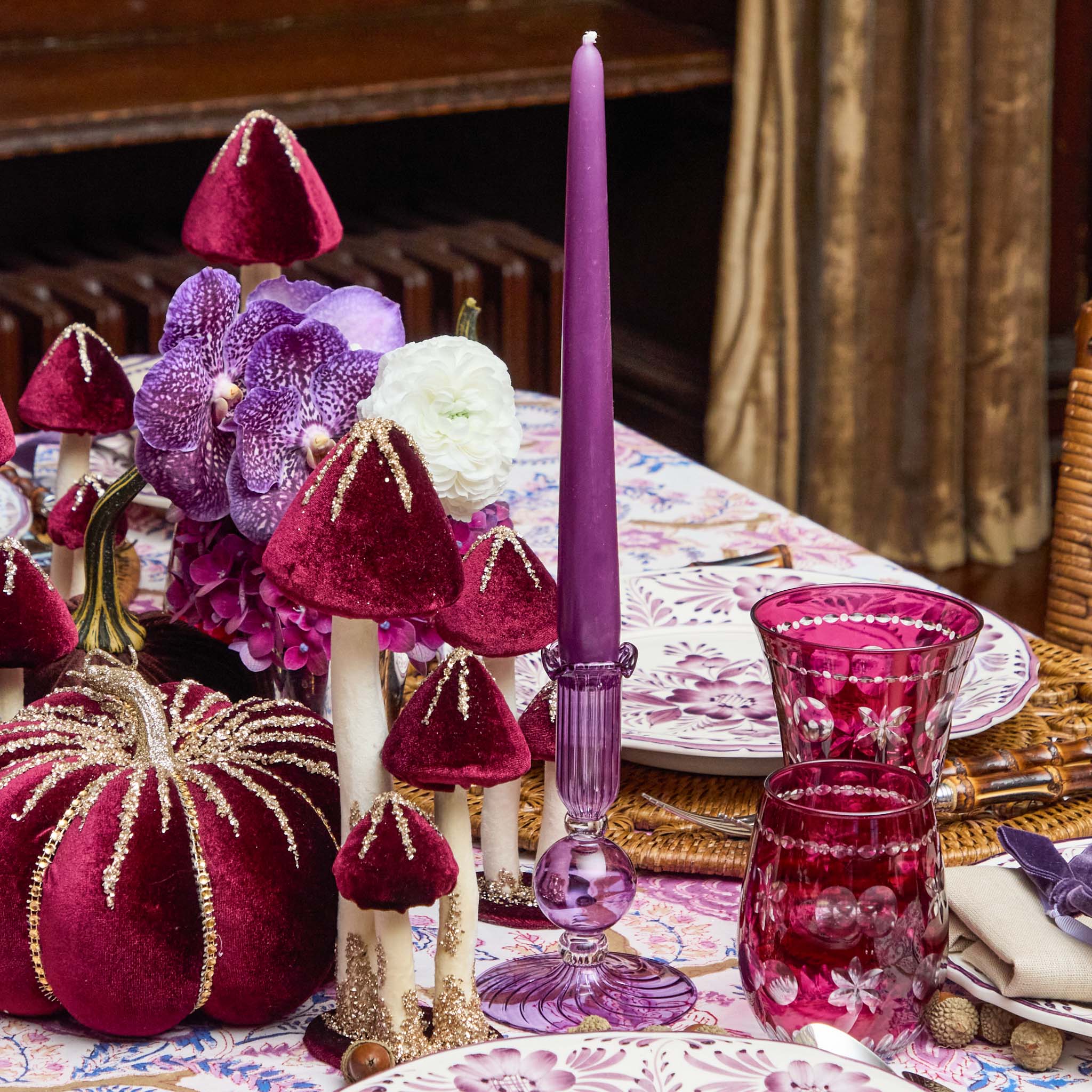 Purple Candles (Set of 8)