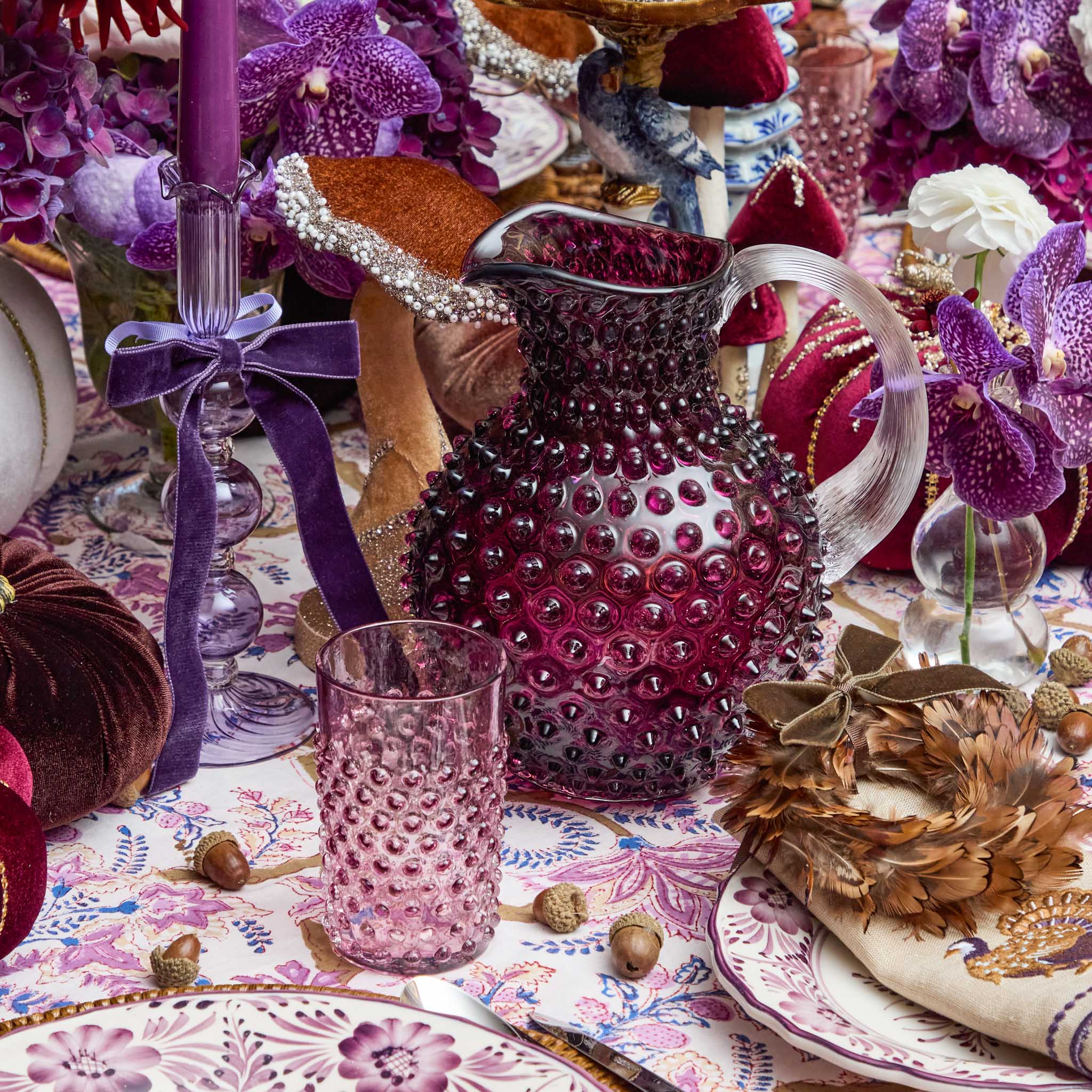 Purple Hobnail Jug