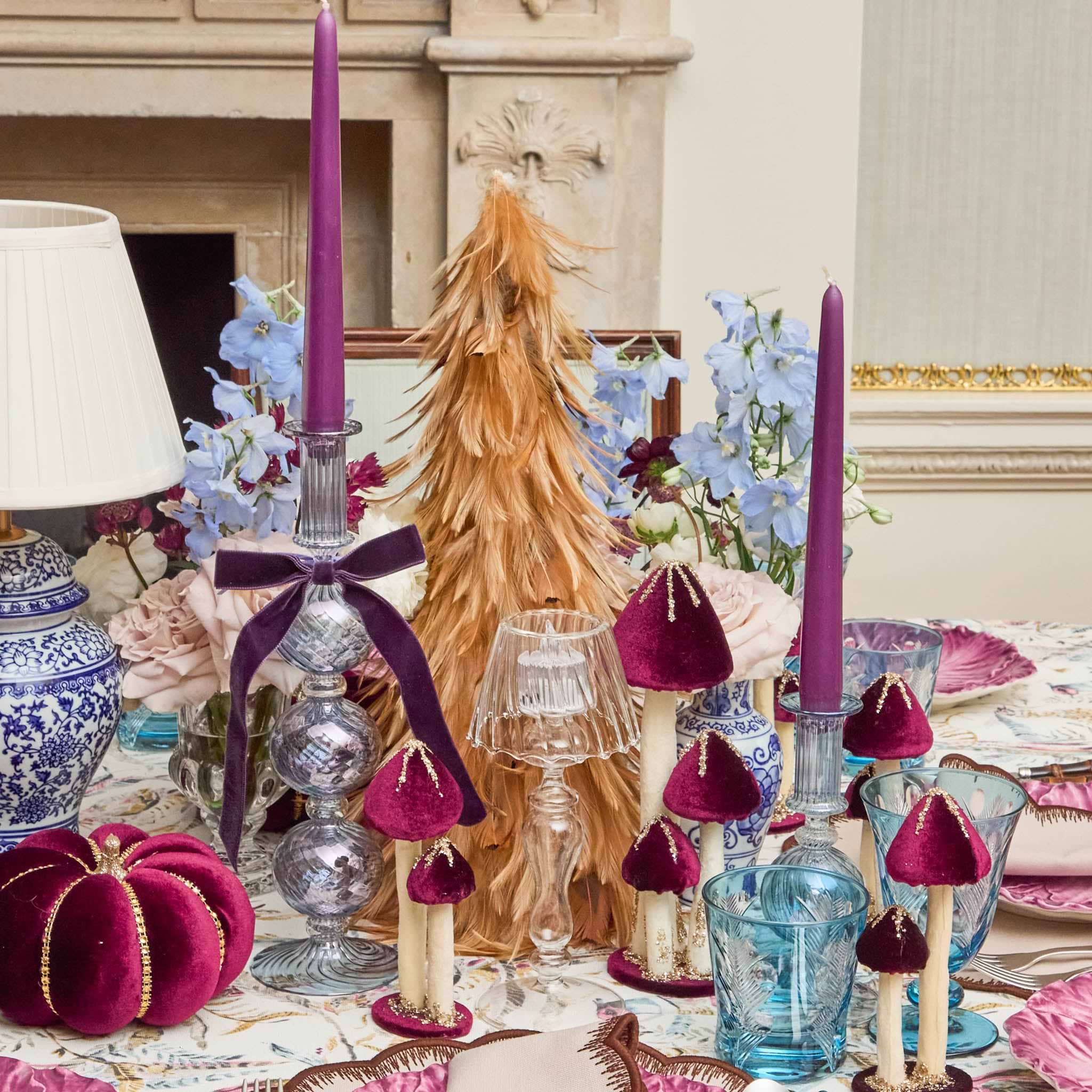Purple Candles (Set of 8)