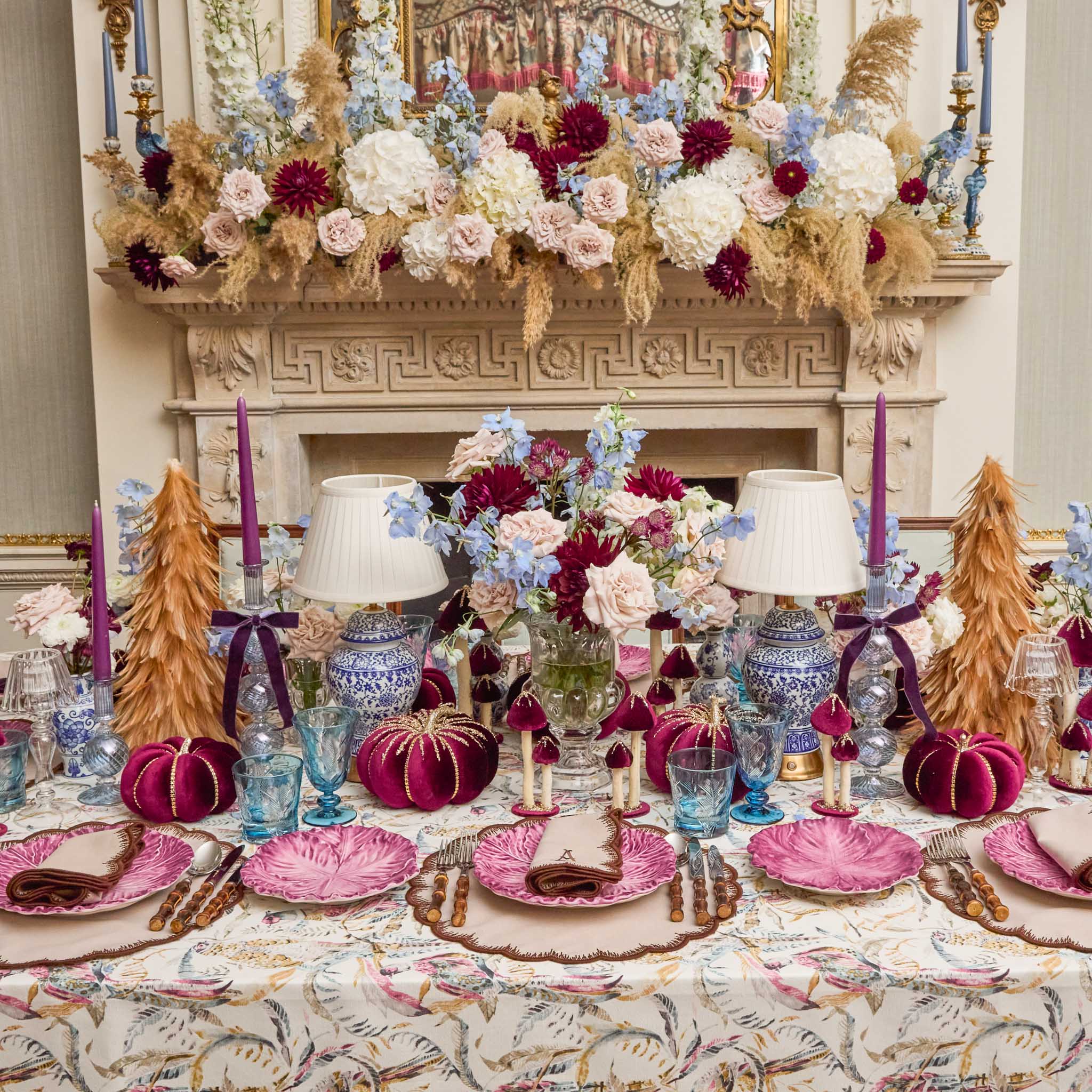 Fall Shaded Pheasant Tablecloth