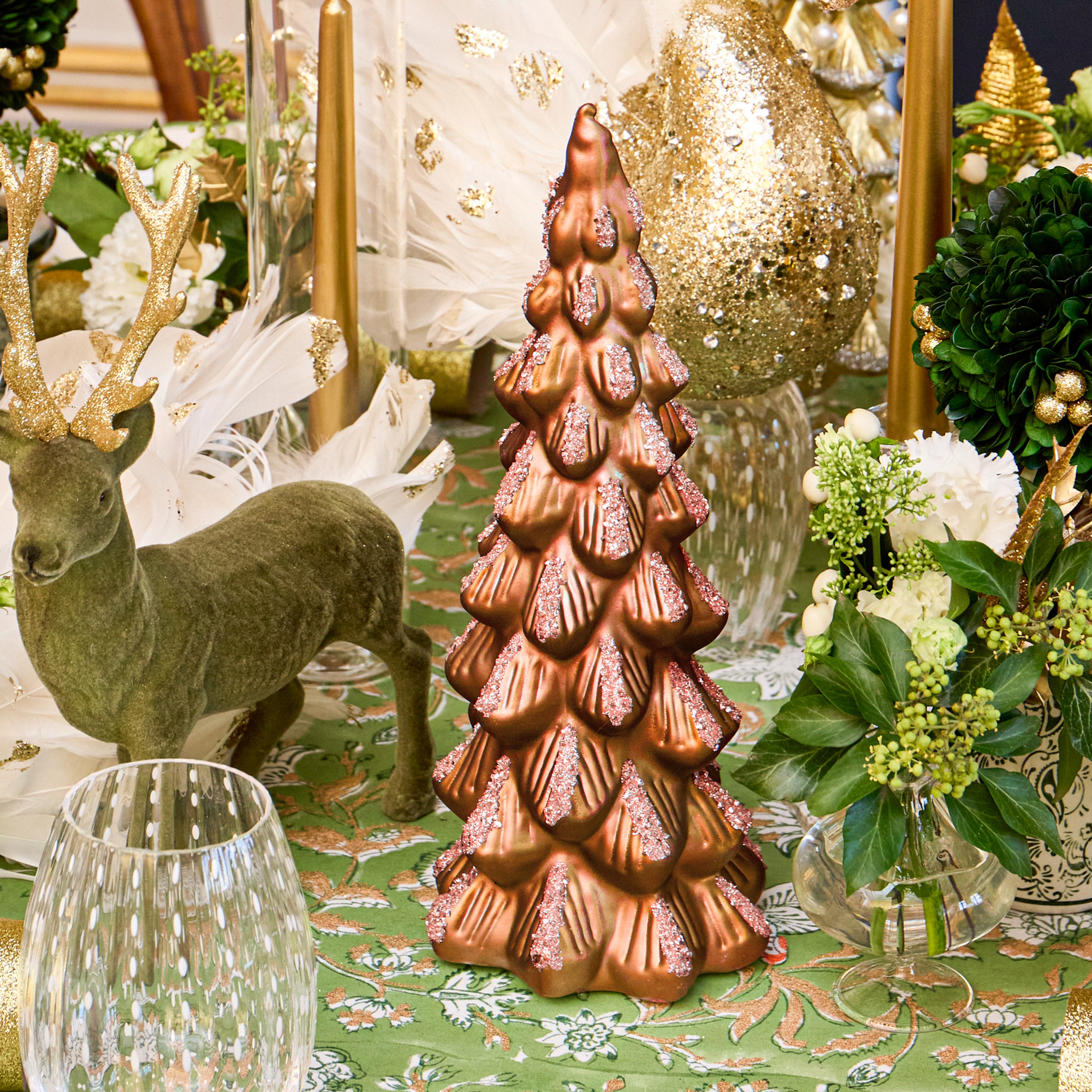 Bronze Glass Trees (Pair) - 30cm