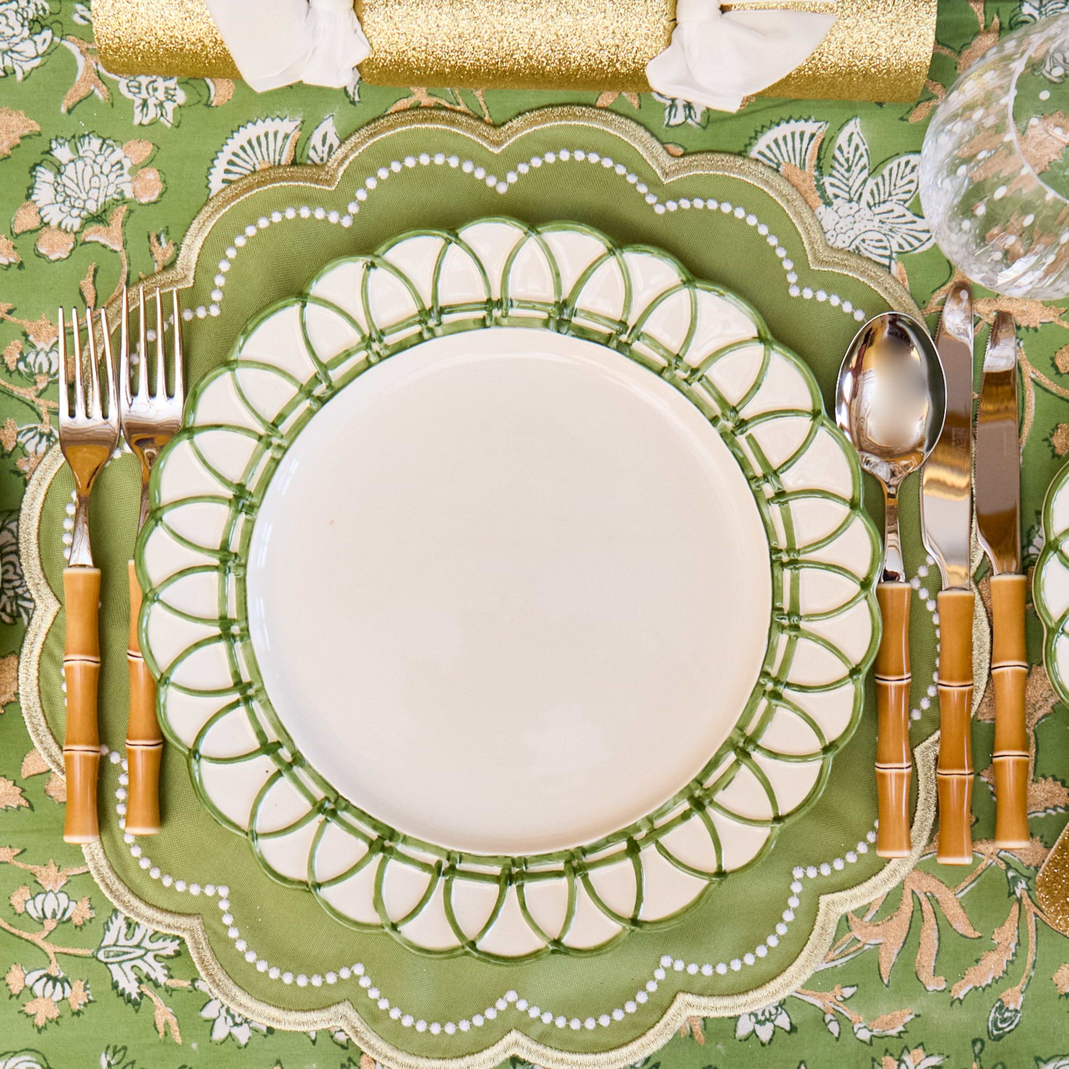 Green & Gold Davina Tablecloth