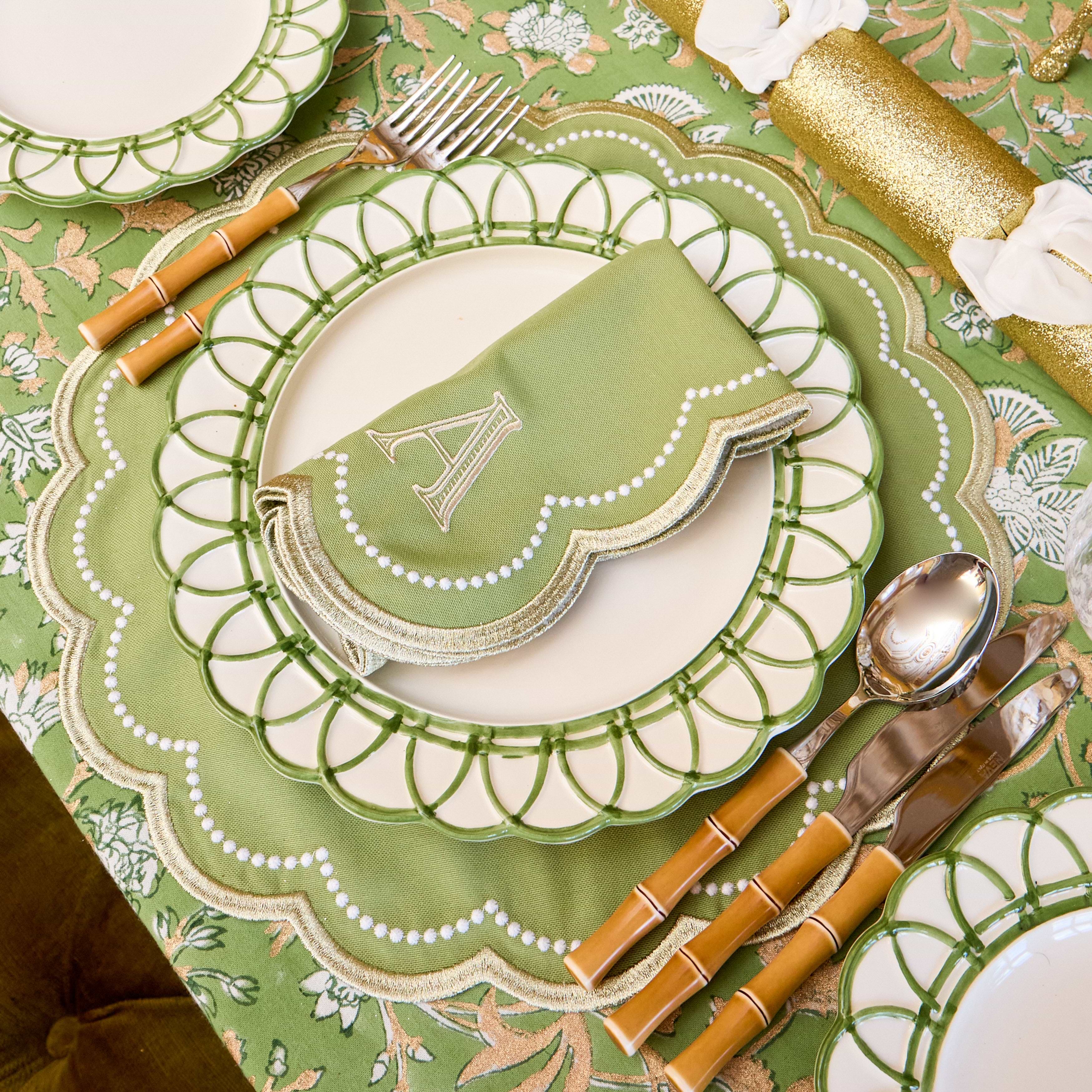 Green & Gold Millicent Placemats (Set of 4)