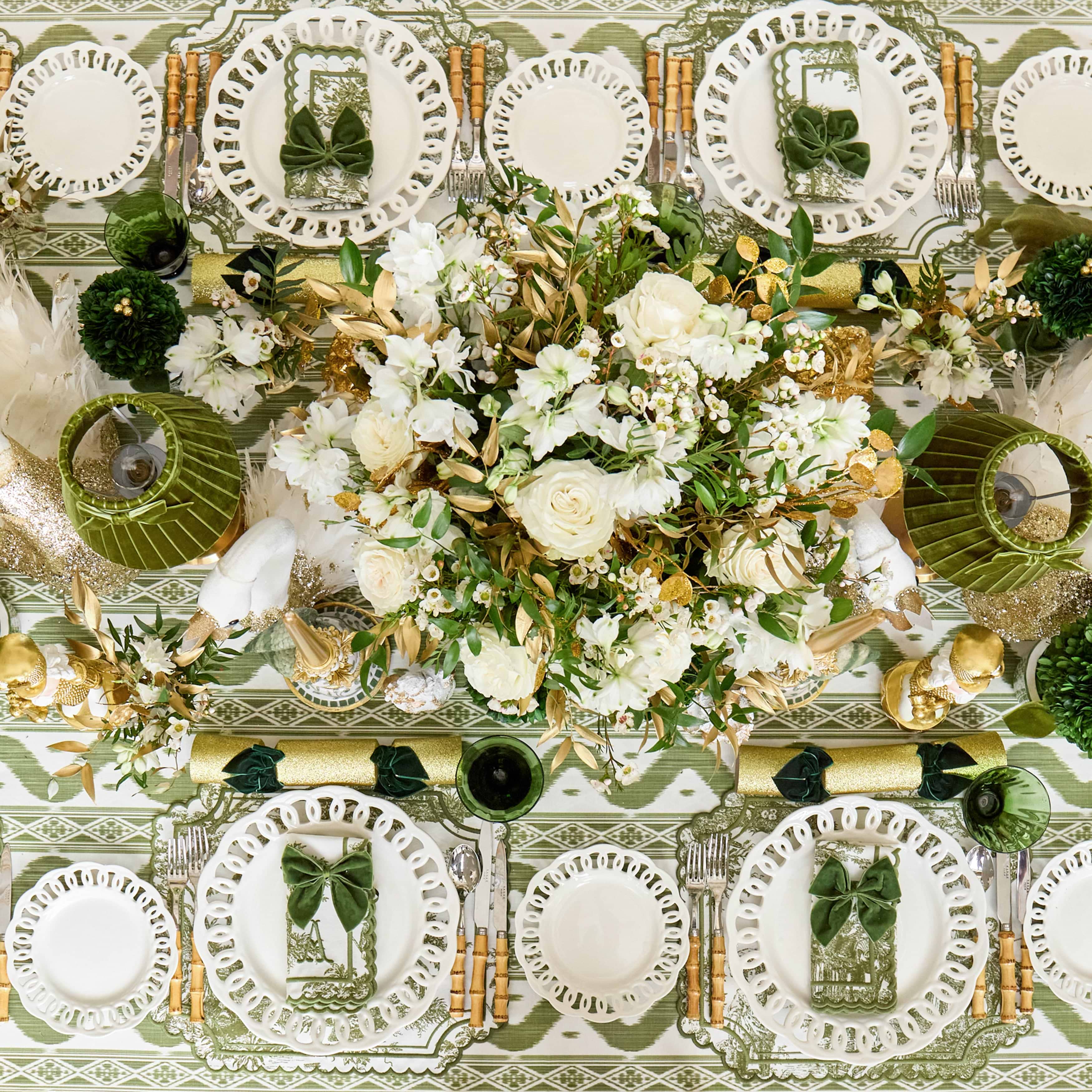 Olive Toile Louisa Napkins (Set of 4)