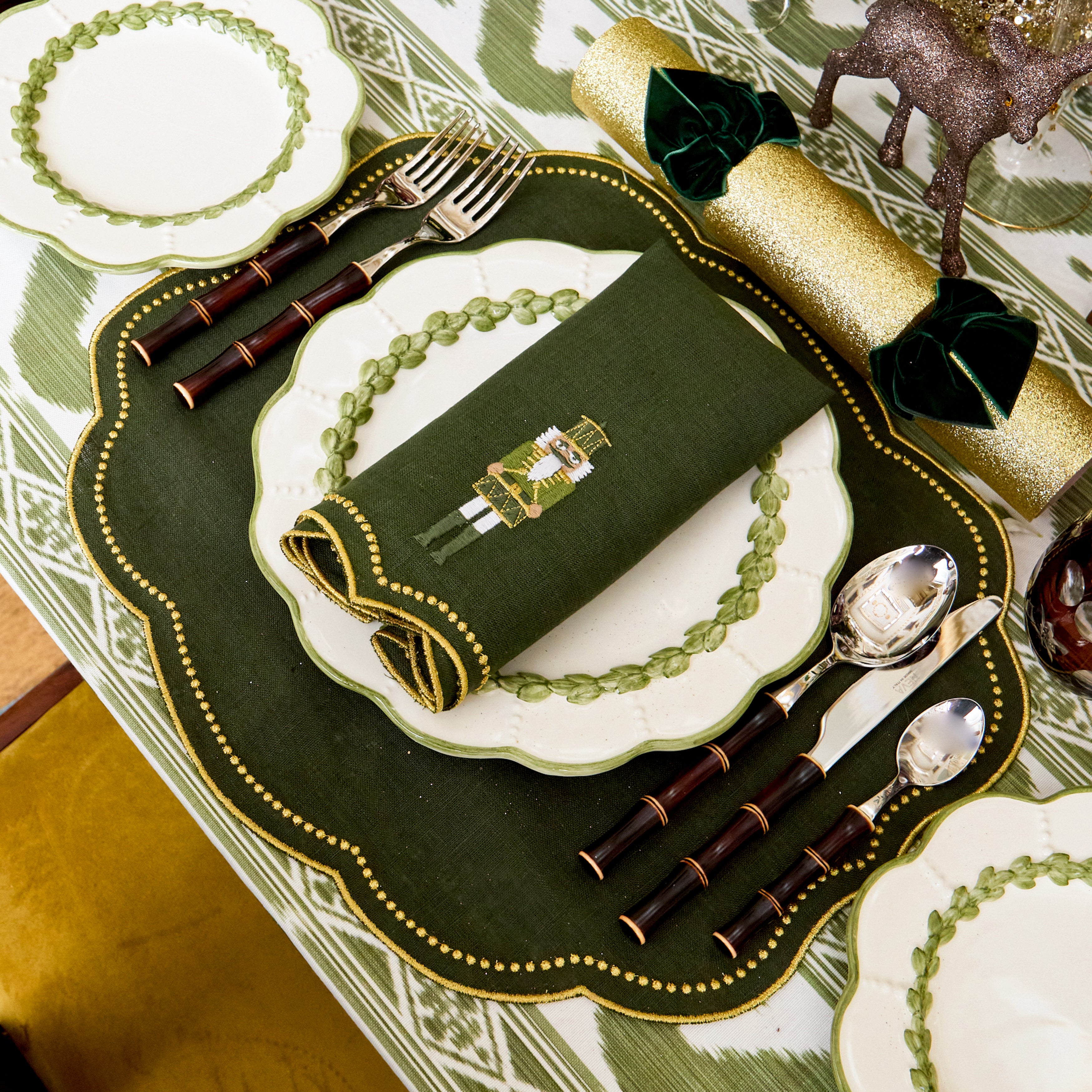 Green & Gold Eloise Placemats (Set of 4)