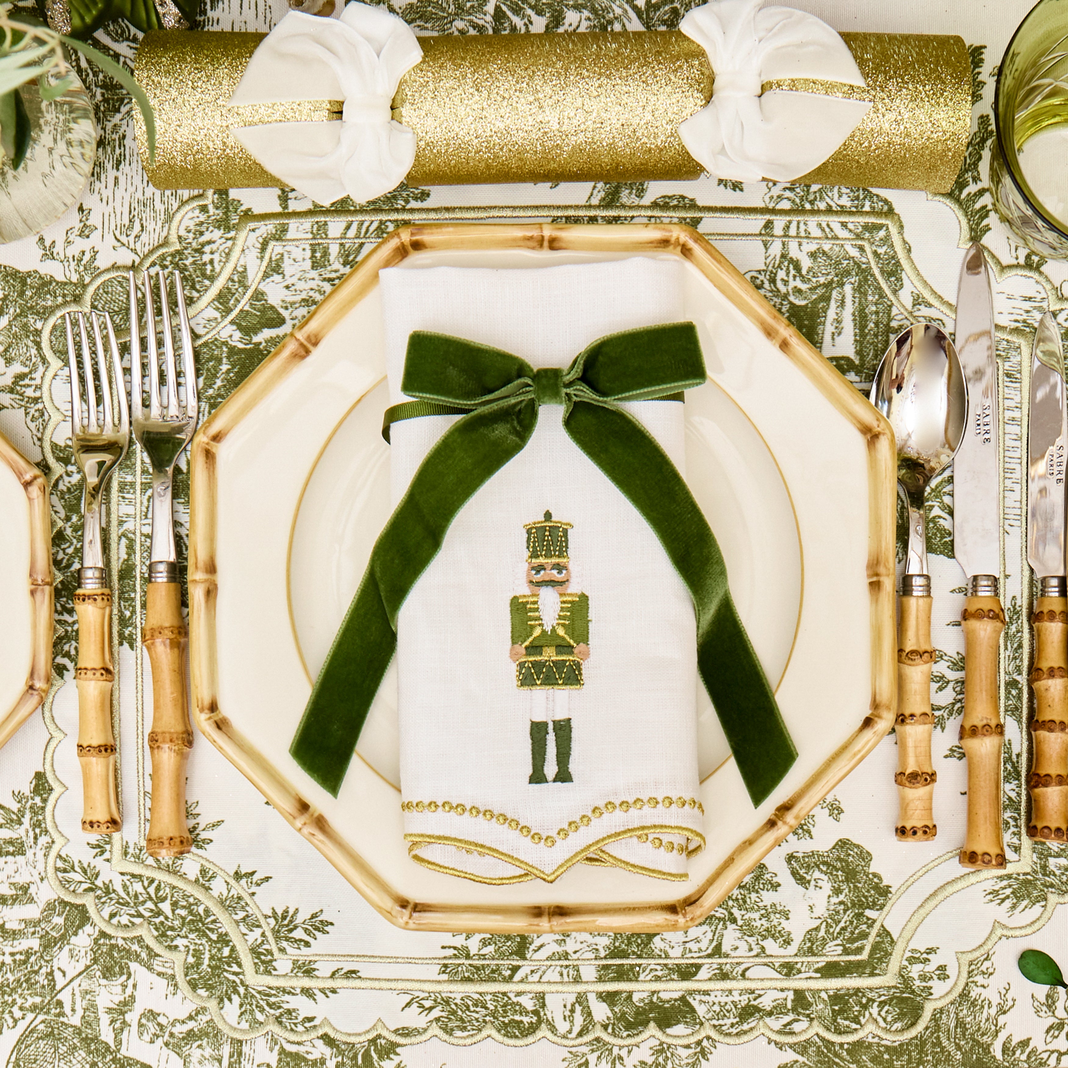 Eloise Nutcracker Embroidered Linen Napkins (Set of 4)