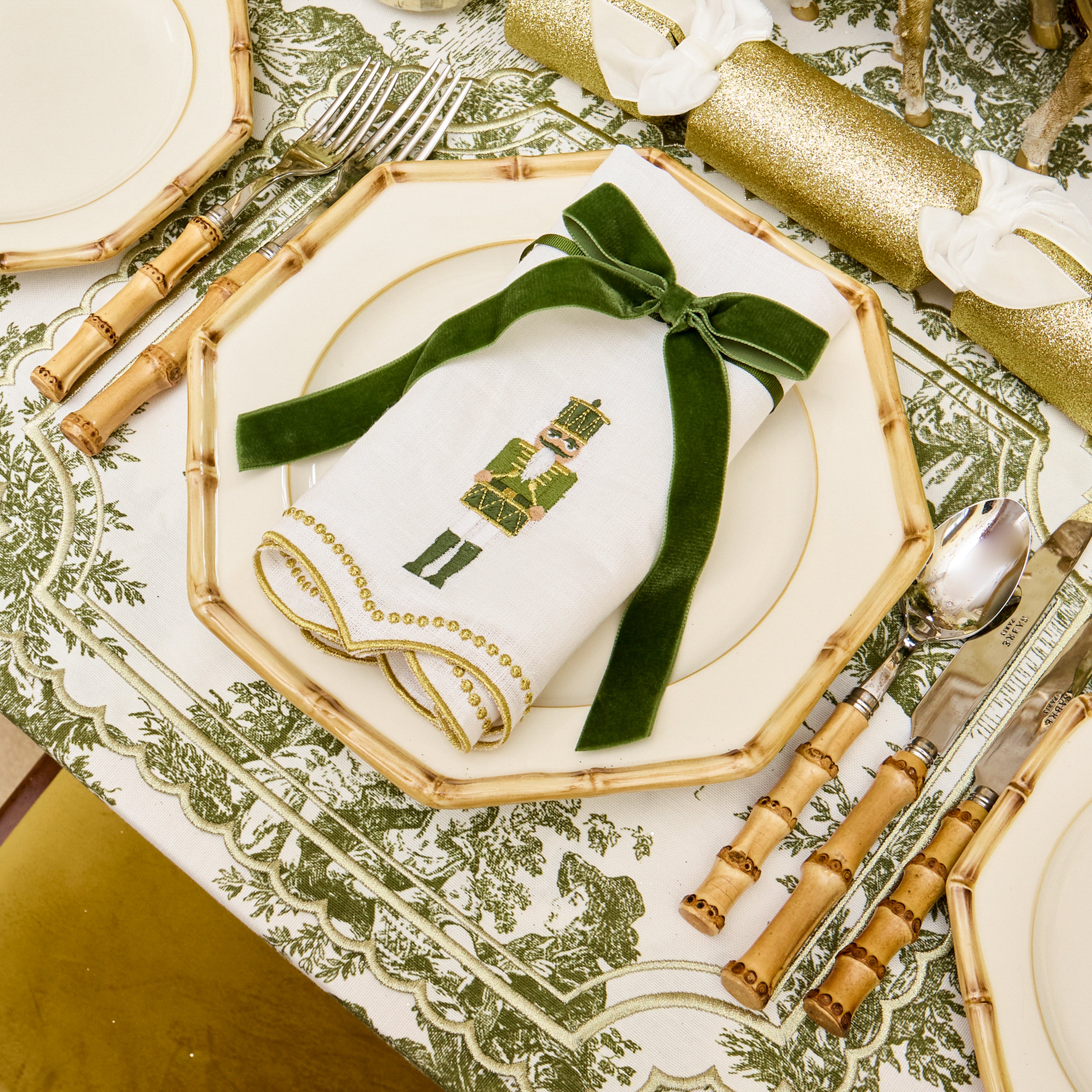 Eloise Nutcracker Embroidered Linen Napkins (Set of 4)