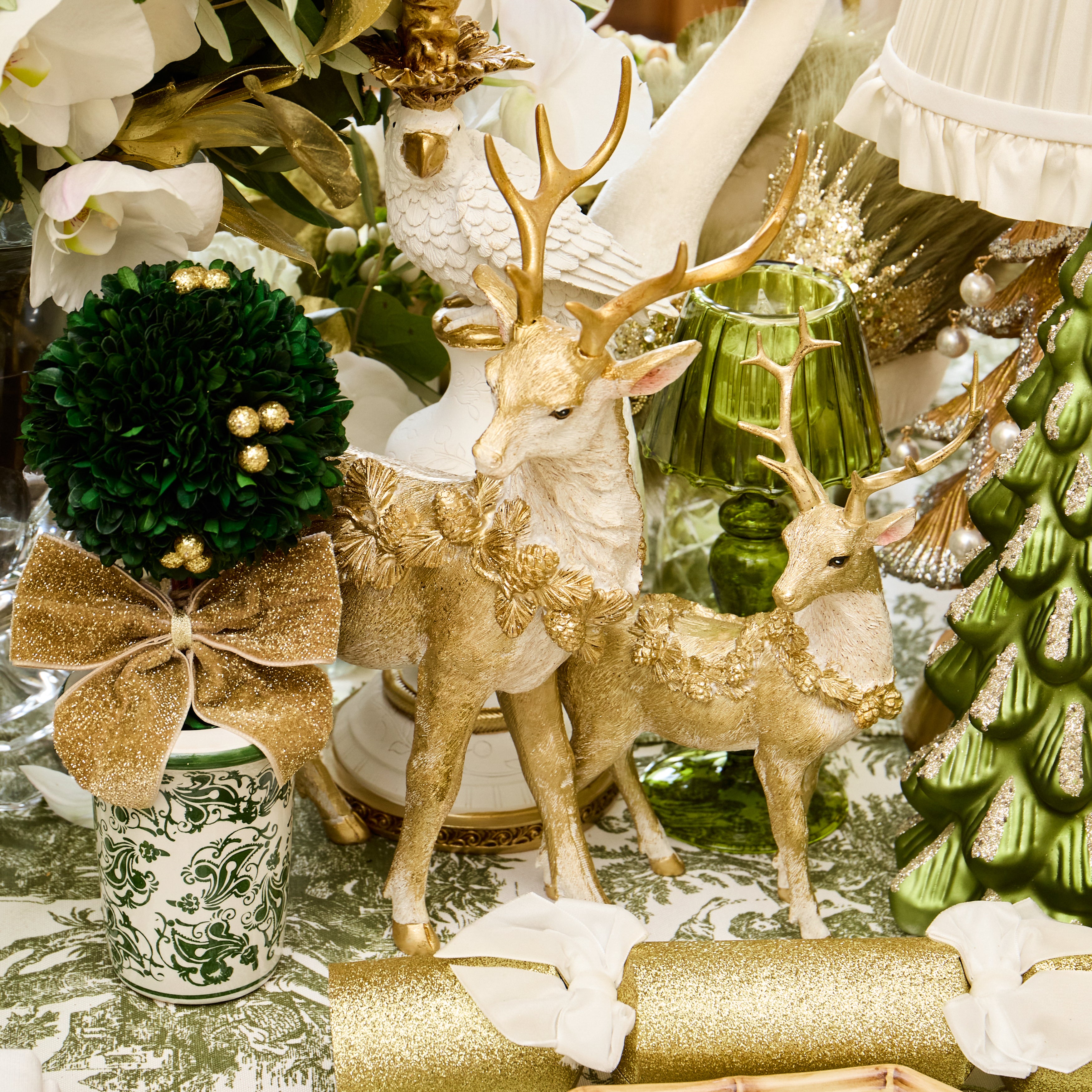 Small Gold Reindeer (Pair) - 23cm